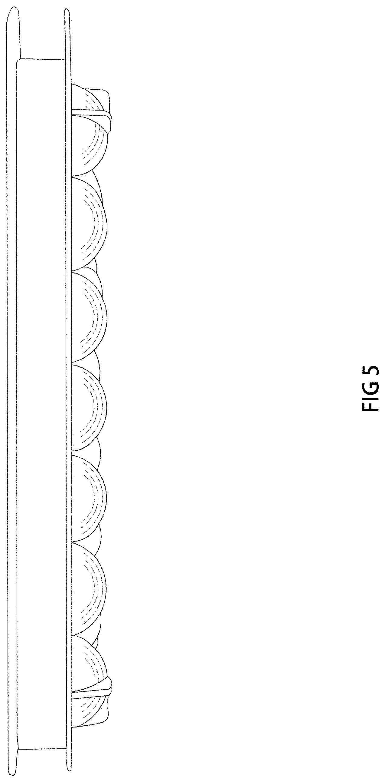 Patent USD1000489 Figure 5 – Ice cube tray