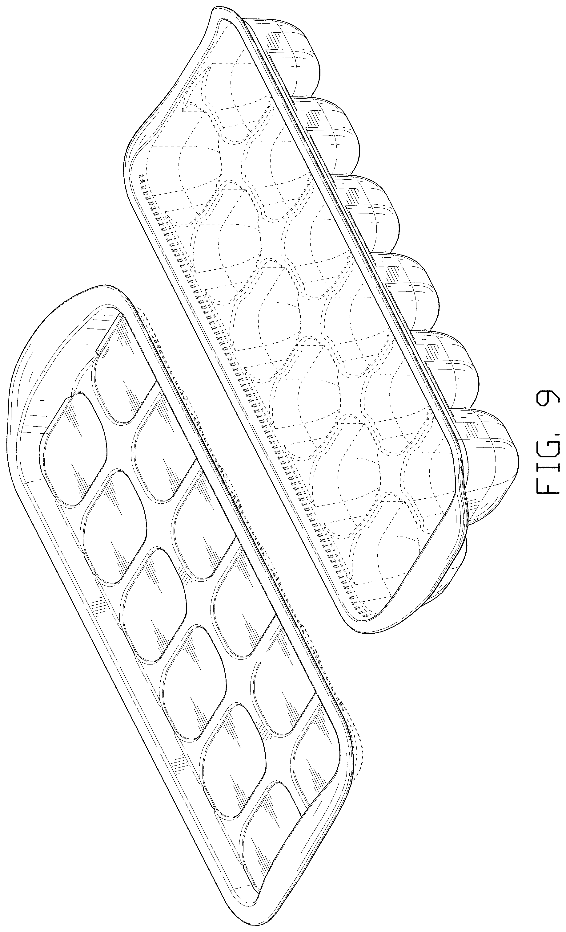 Patent USD1000490 Figure 9 – Ice cube tray