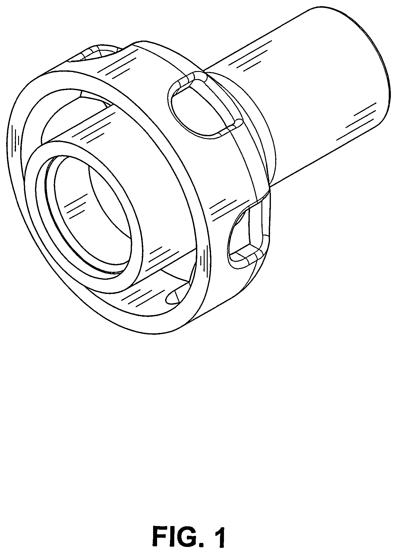 Patent USD1000493 Figure 1 – Nozzle for welding torch