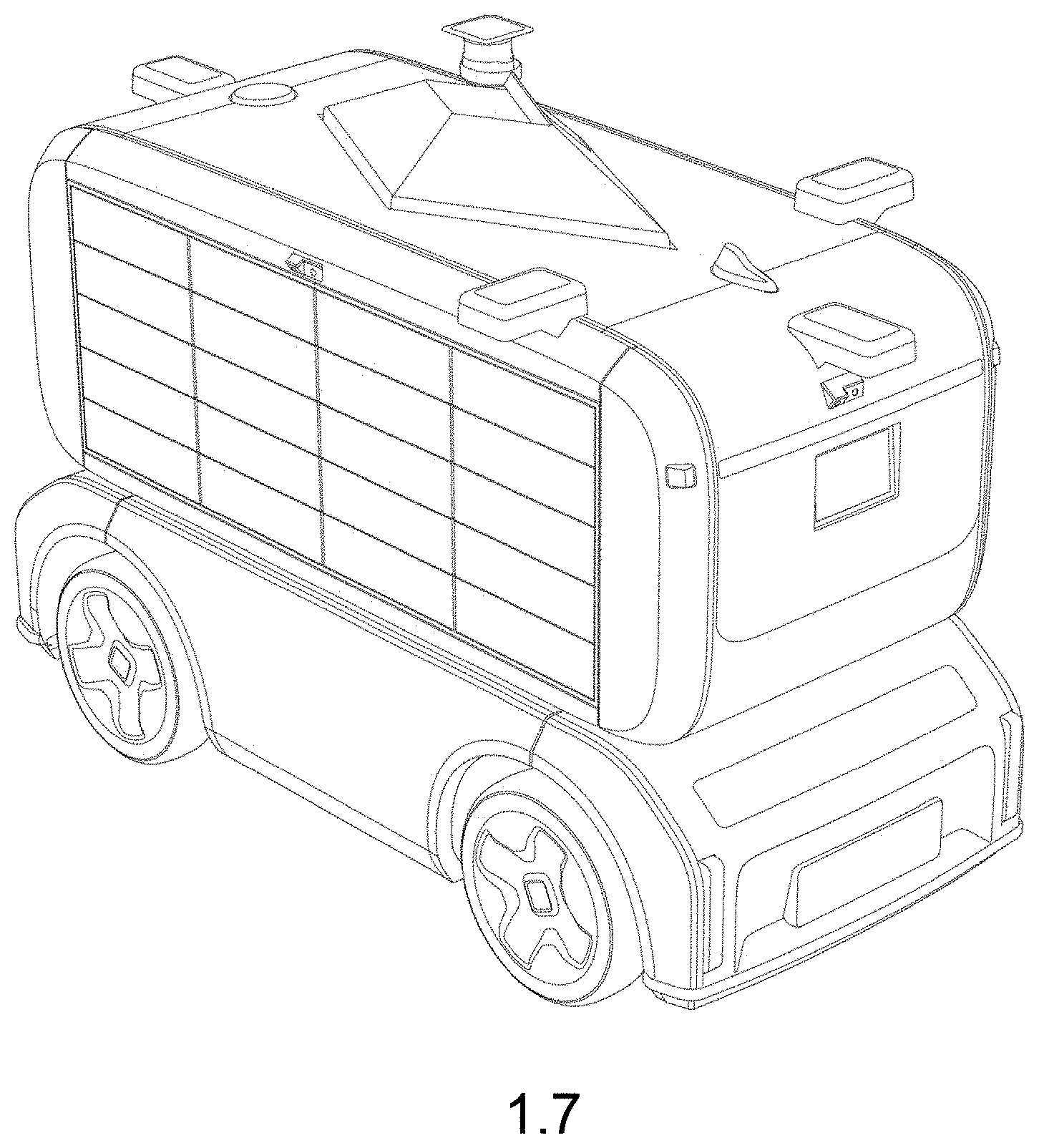 Patent USD1000495 Figure 5 – Distribution robot
