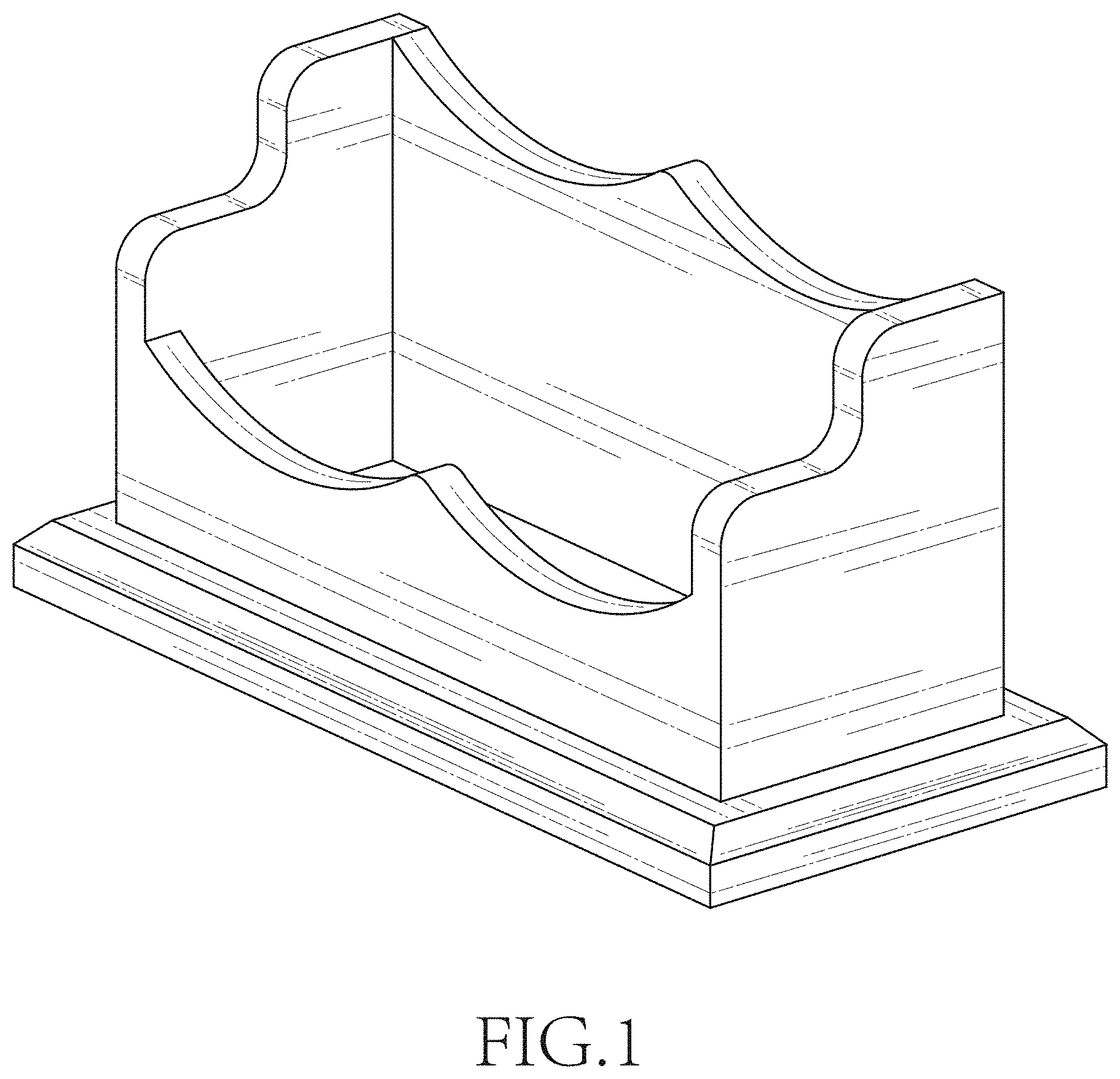 Patent USD1000519 Figure 1 – Business card holder