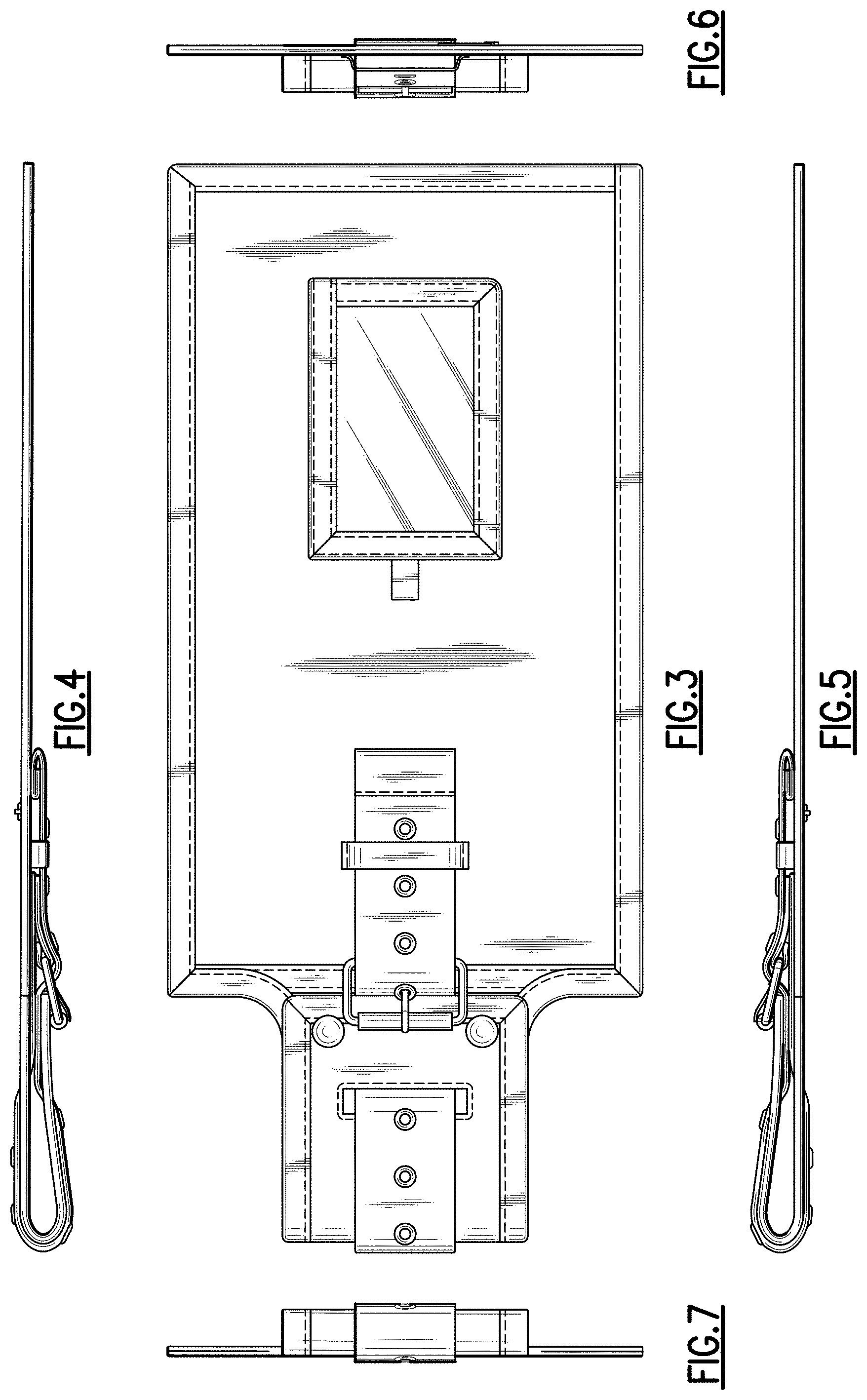 Patent USD1000523 Figure 3 – Re-usable shipping tag for baggage