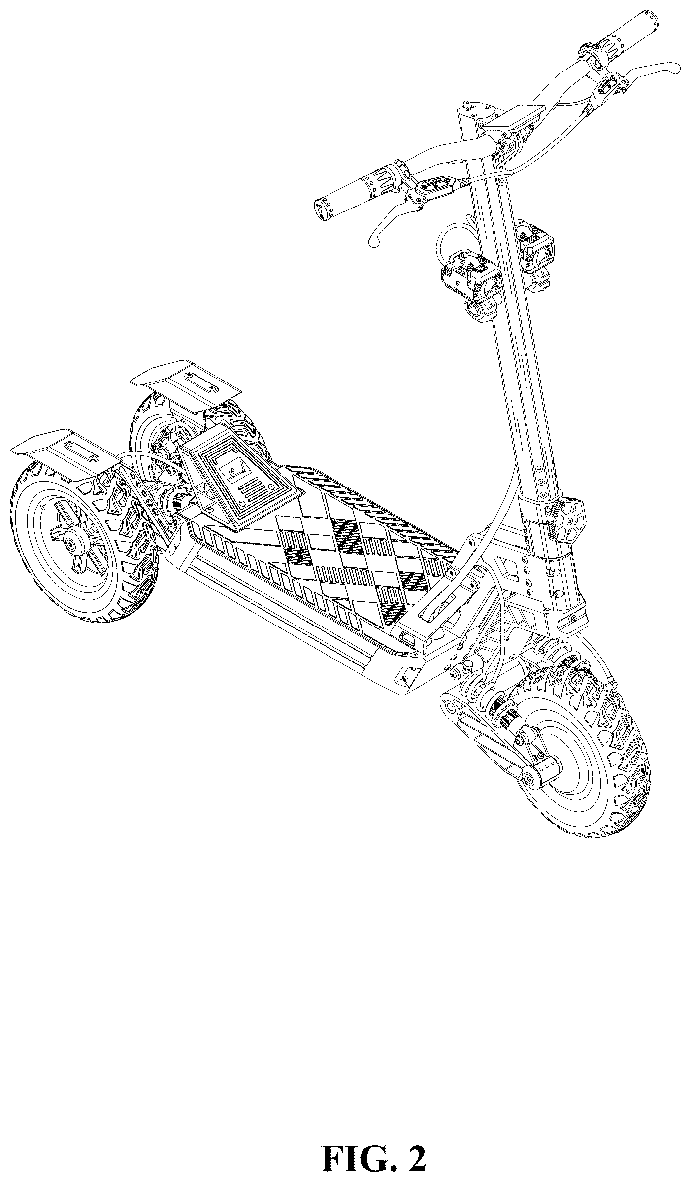 Patent USD1000528 Figure 2 – Multifunctional off-road scooter