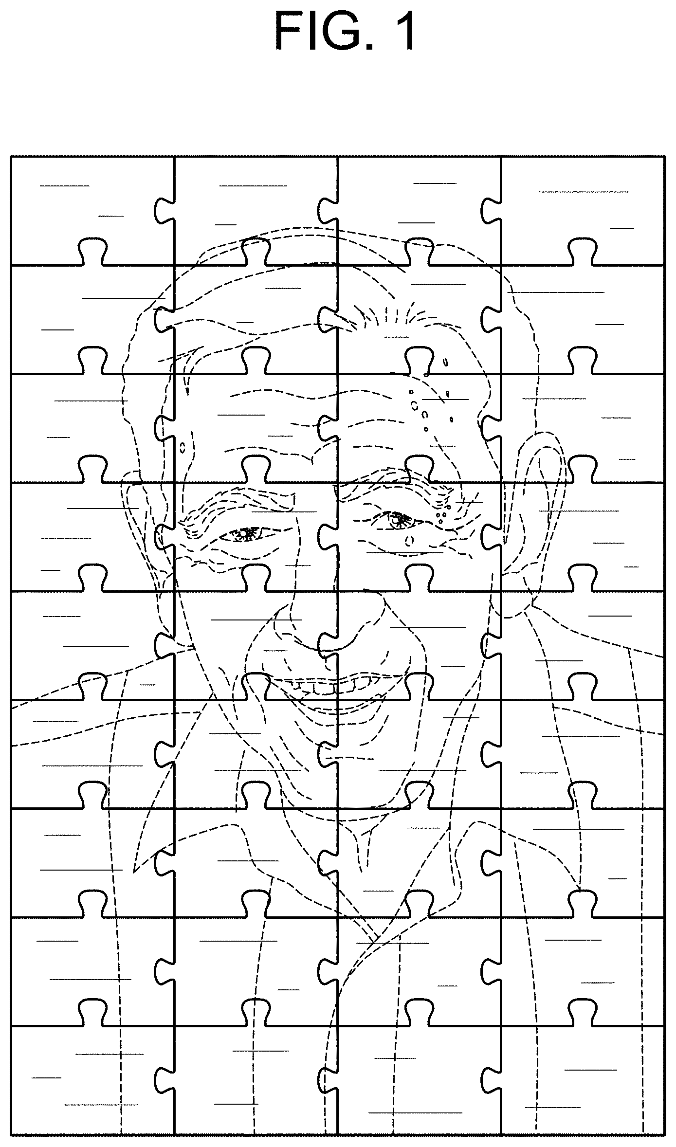 Patent USD1000540 — Interconnectable puzzle piece shaped note paper — Figure 1
