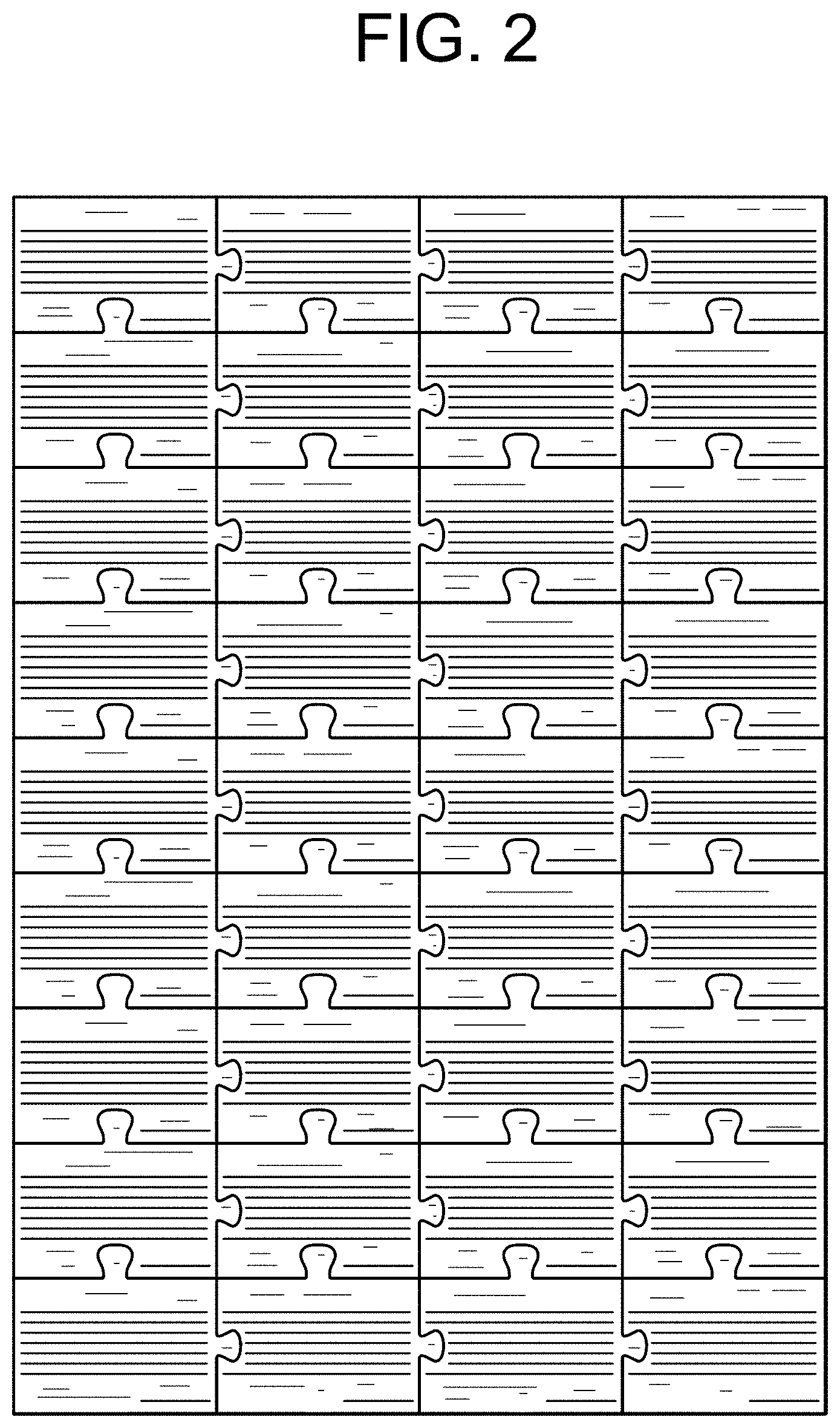 Patent USD1000540 Figure 3 – Interconnectable puzzle piece shaped note paper