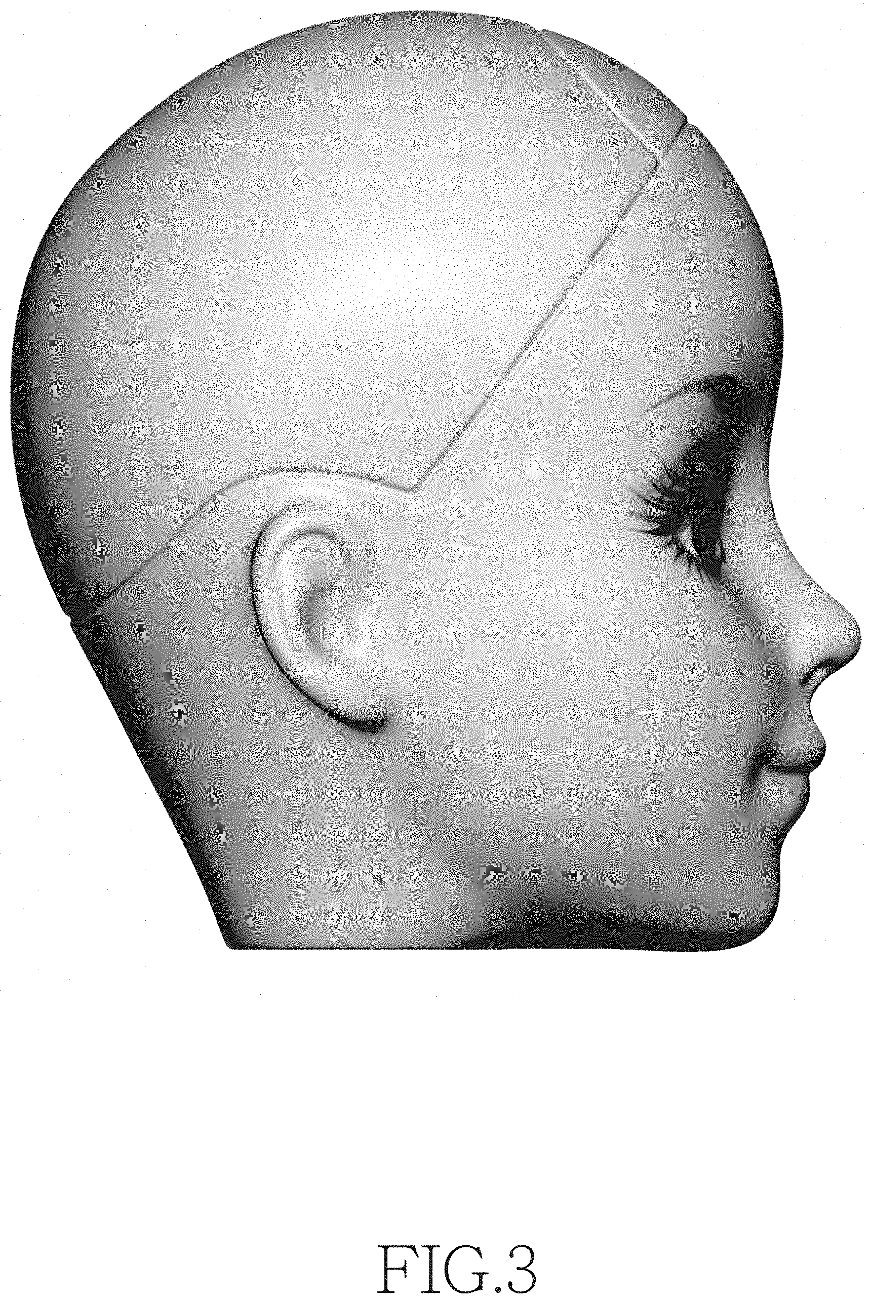 Patent USD1000547 Figure 3 – Doll head