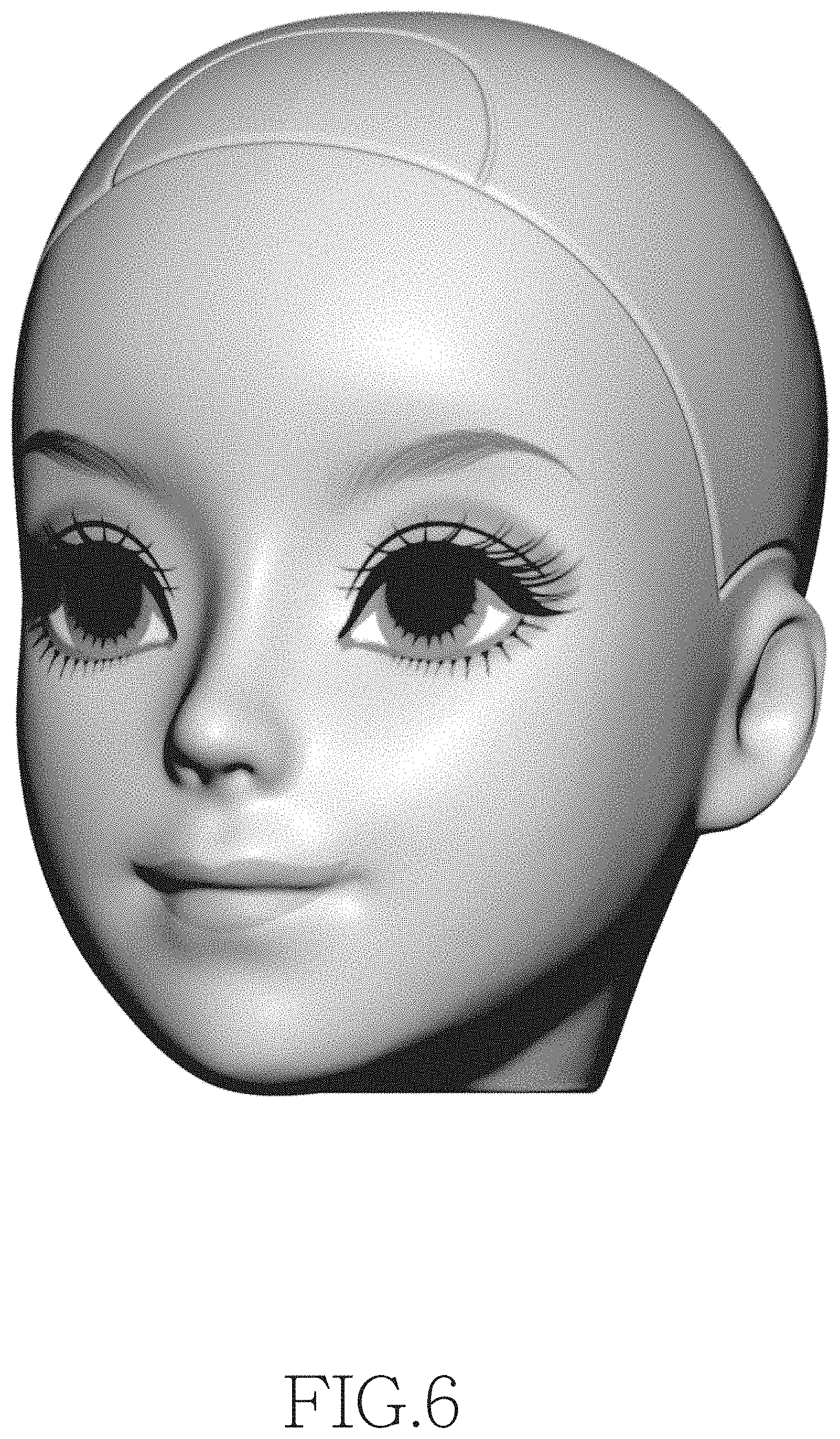 Patent USD1000547 Figure 6 – Doll head