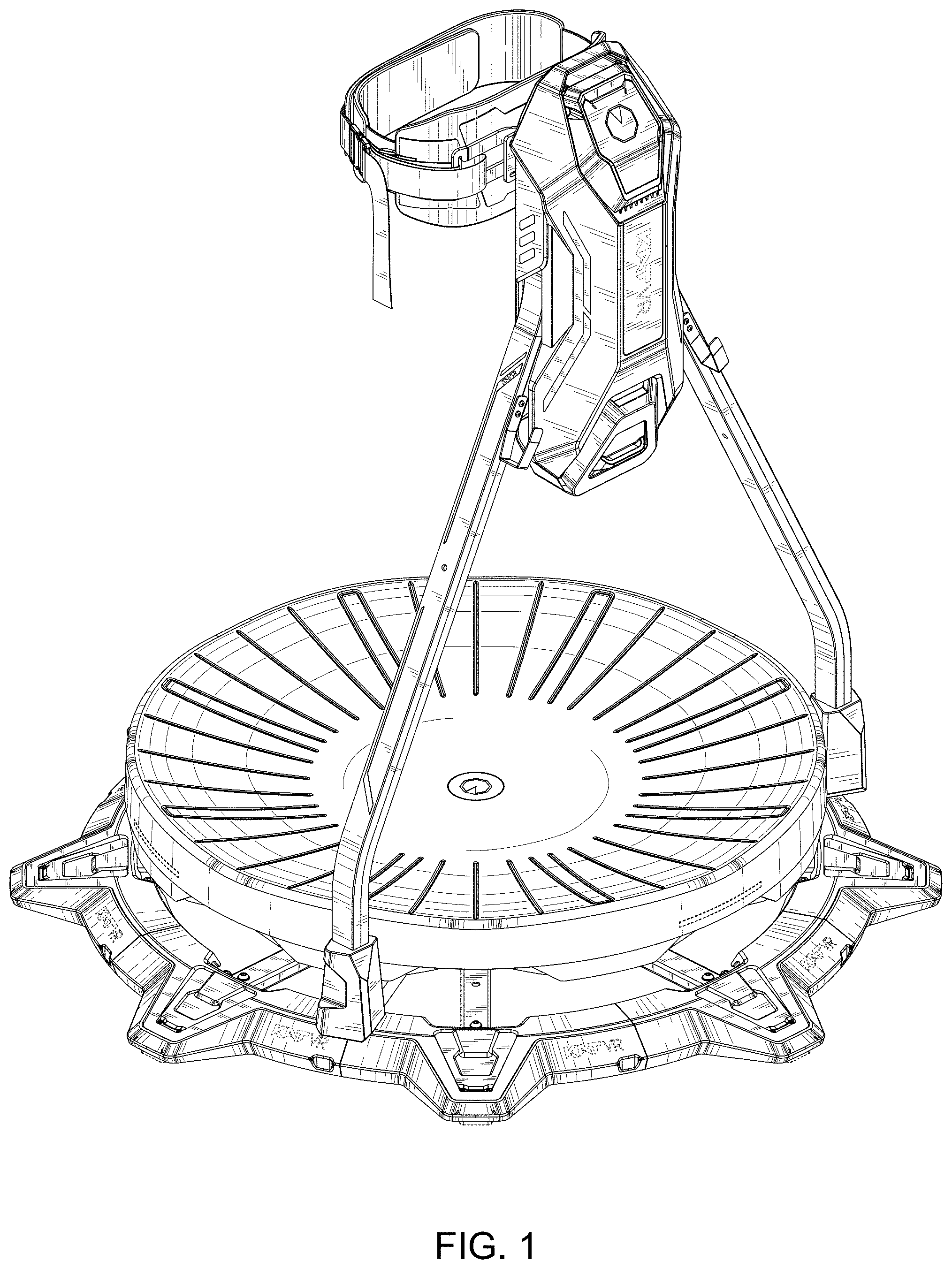Patent USD1000549 Figure 1 – Omni-directional treadmill