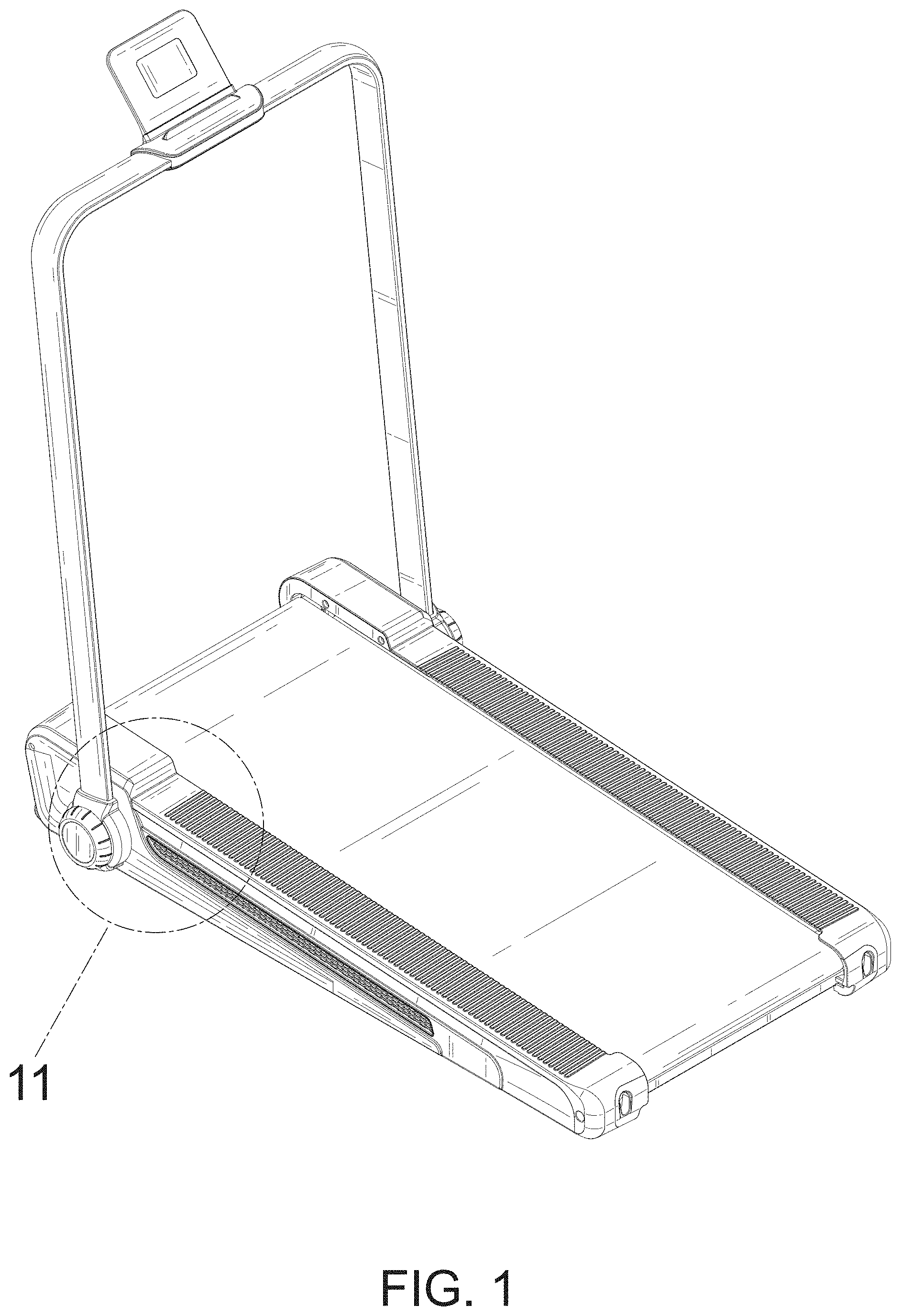 Patent USD1000550 Figure 1 – Treadmill