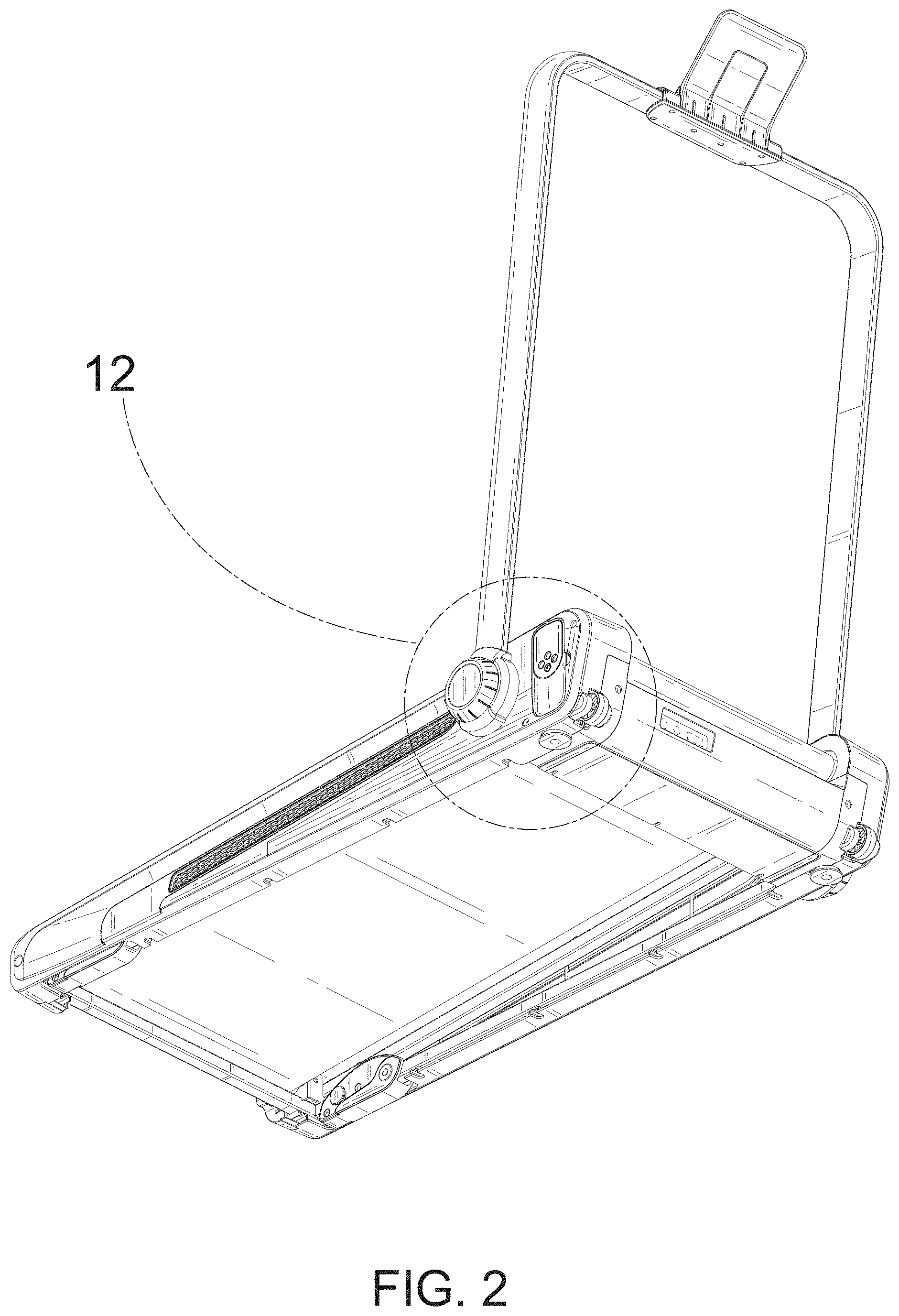 Patent USD1000550 Figure 2 – Treadmill