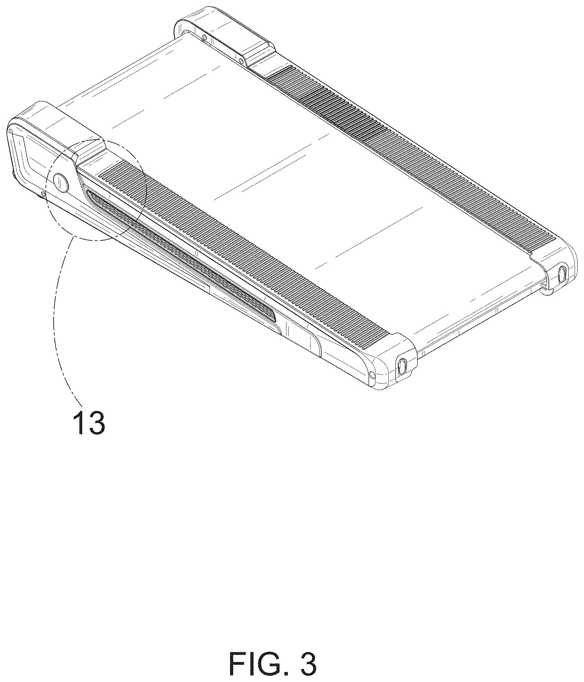 Patent USD1000550 Figure 3 – Treadmill