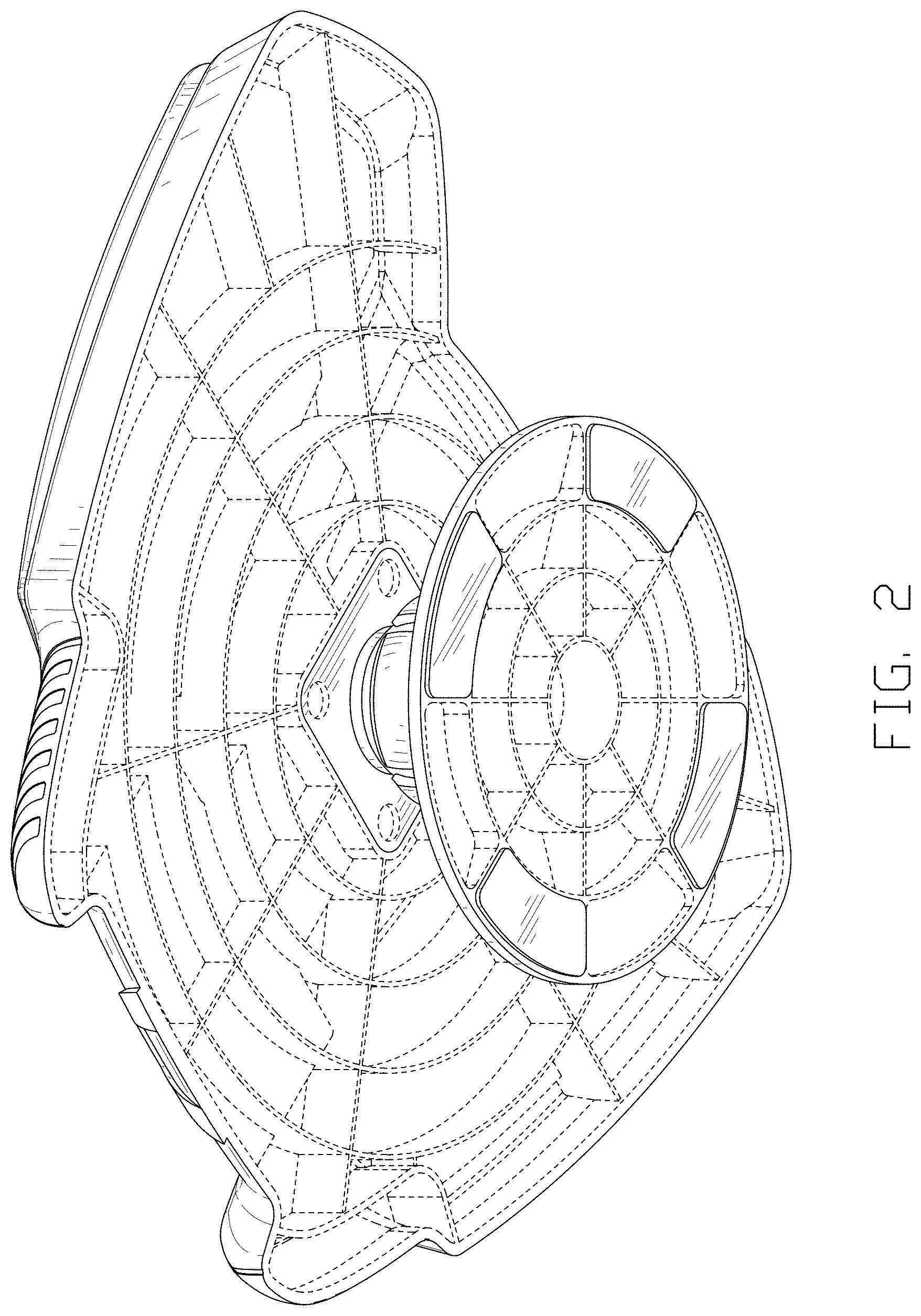 Patent USD1000554 Figure 2 – Planking platform with base