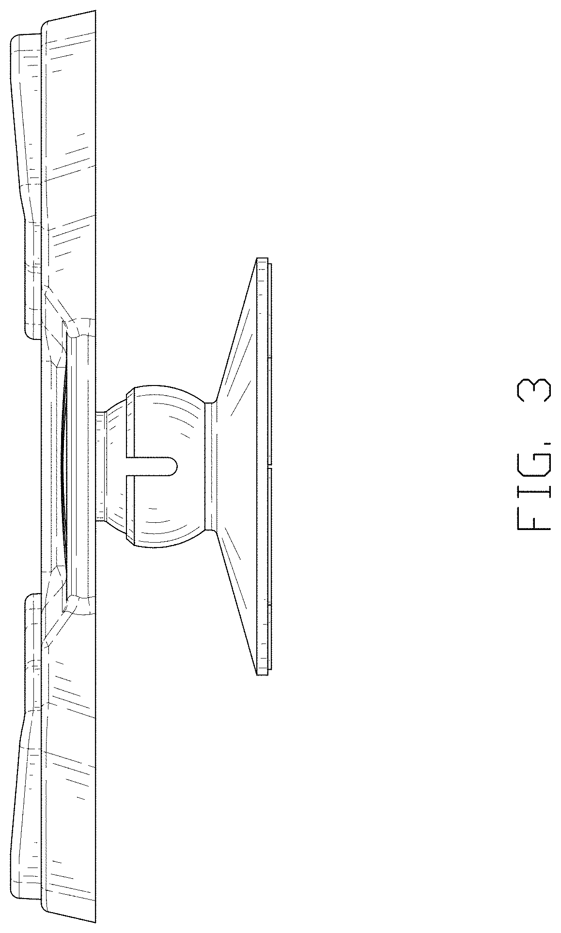 Patent USD1000554 Figure 3 – Planking platform with base