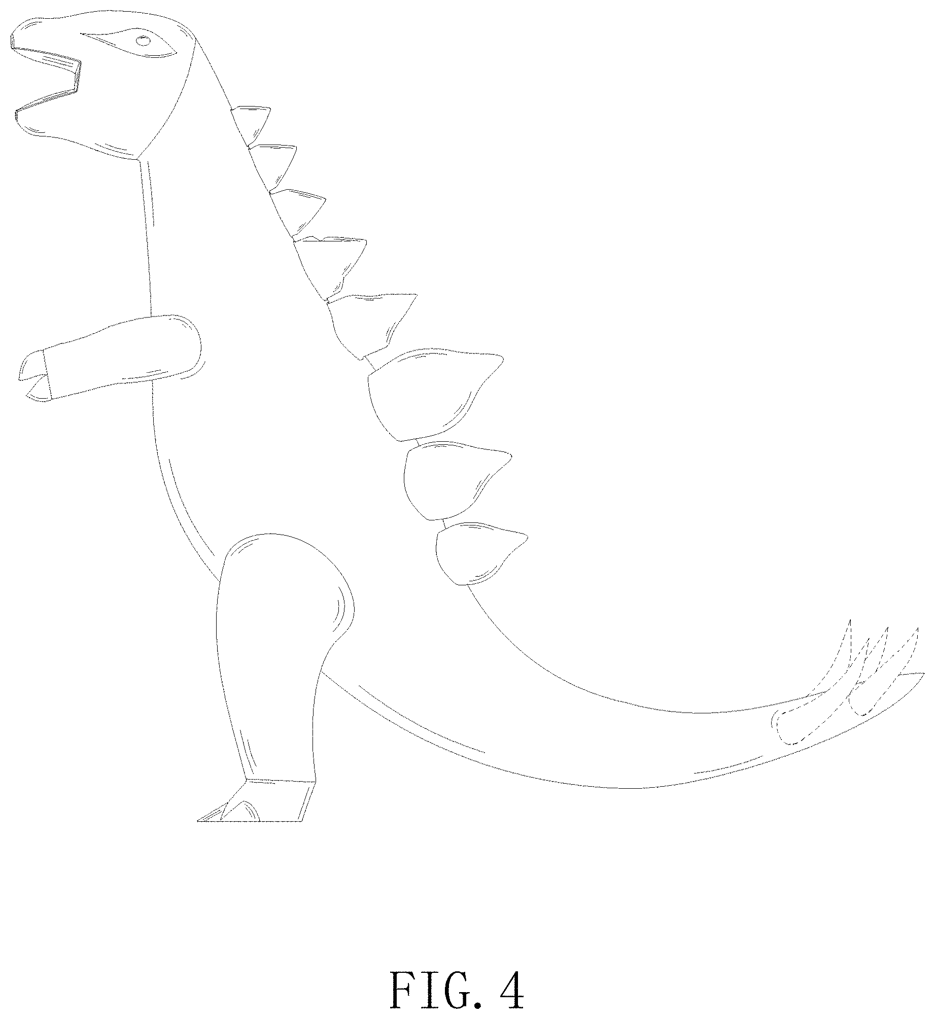 Patent USD1000557 Figure 4 – Inflatable dinosaur