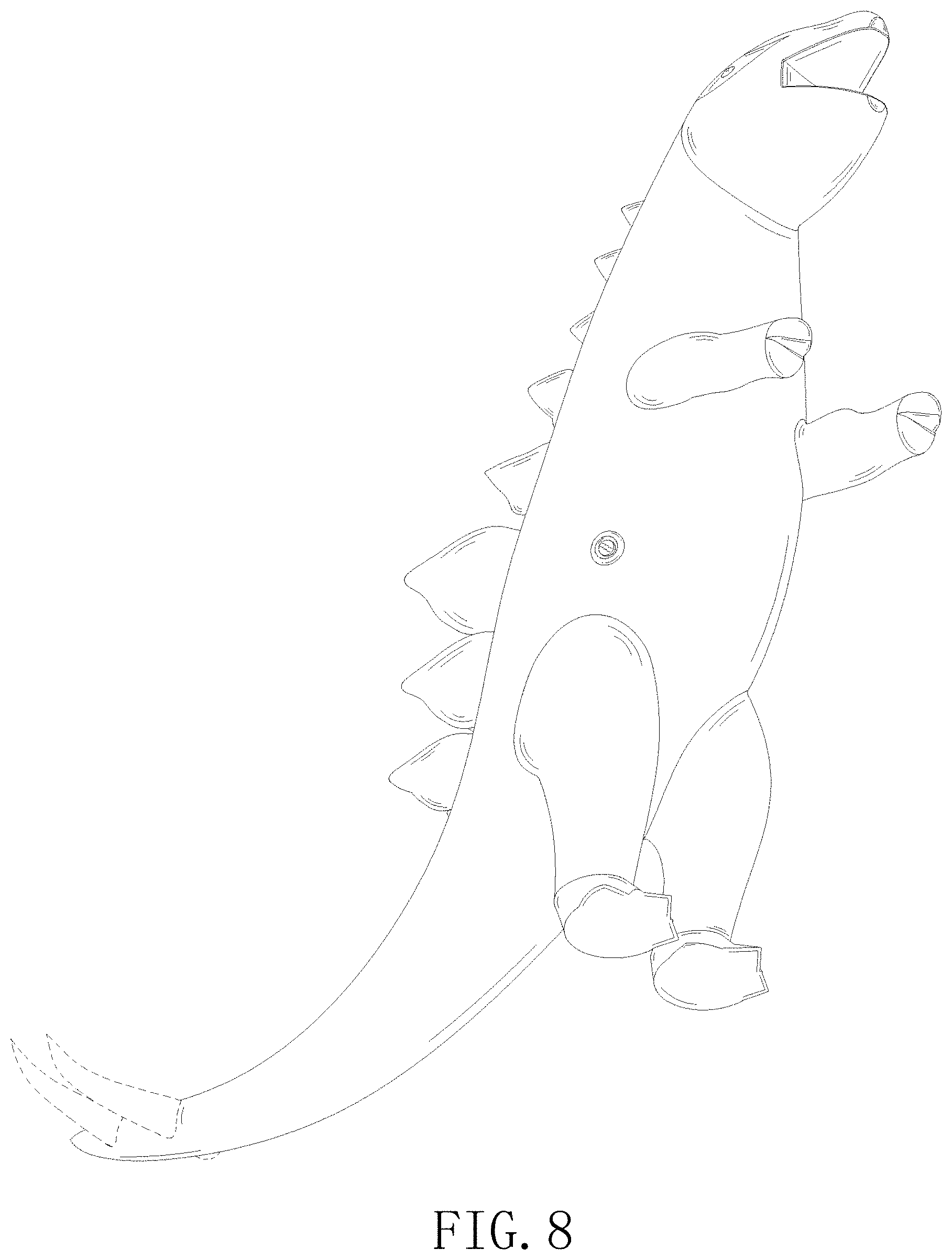 Patent USD1000557 Figure 8 – Inflatable dinosaur