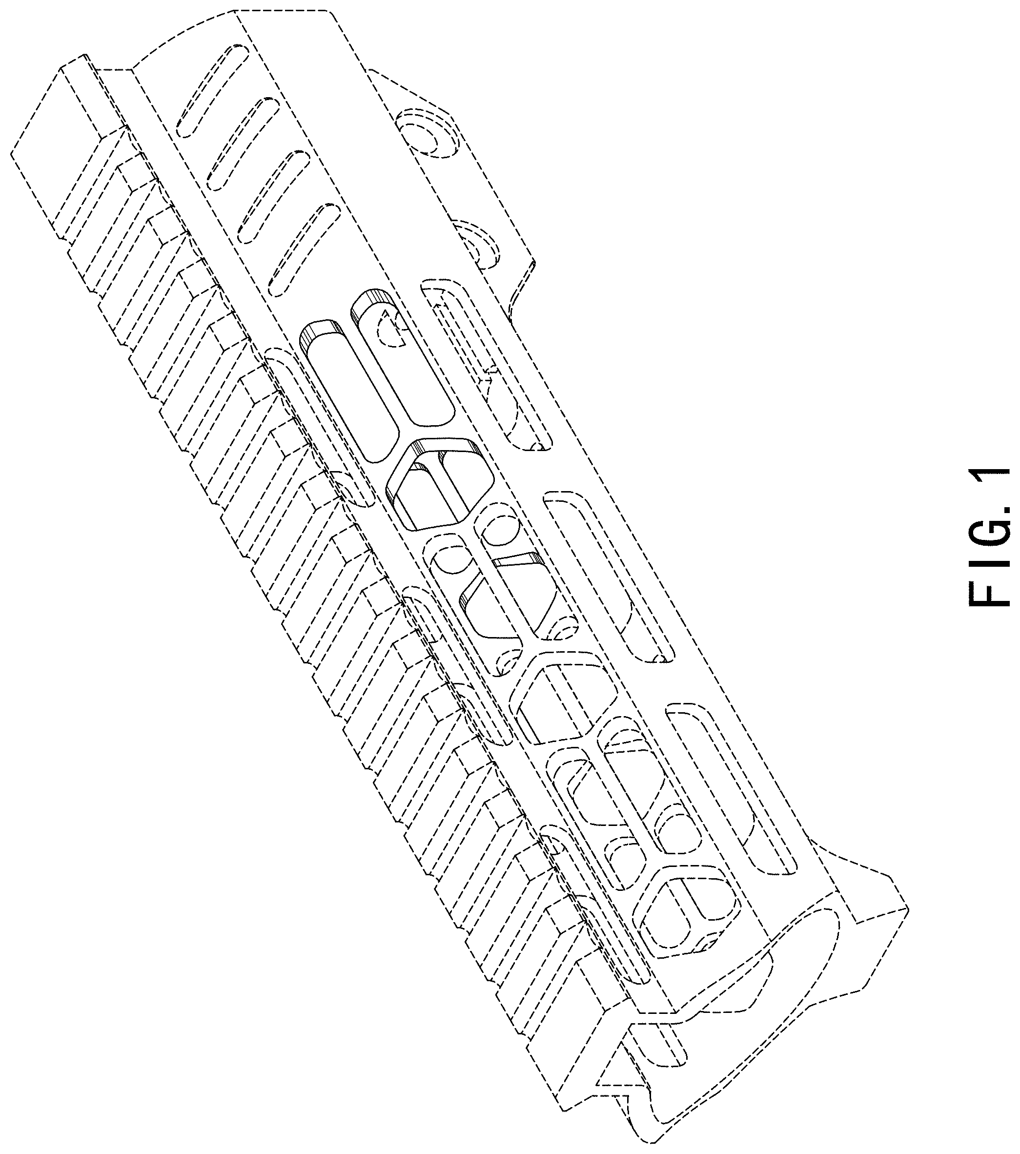 Patent USD1000573 Figure 1 – Firearm handguard