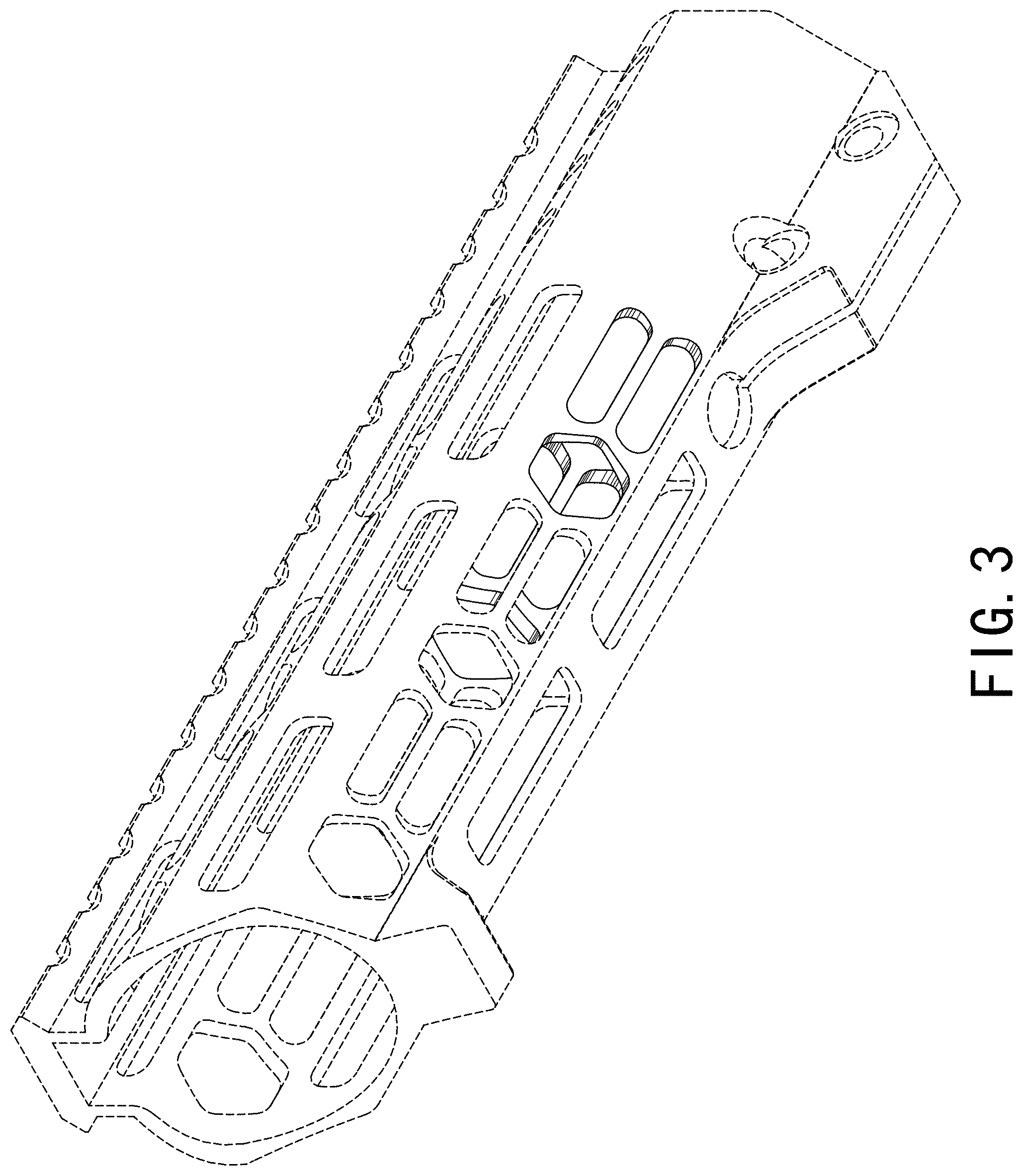 Patent USD1000573 Figure 3 – Firearm handguard