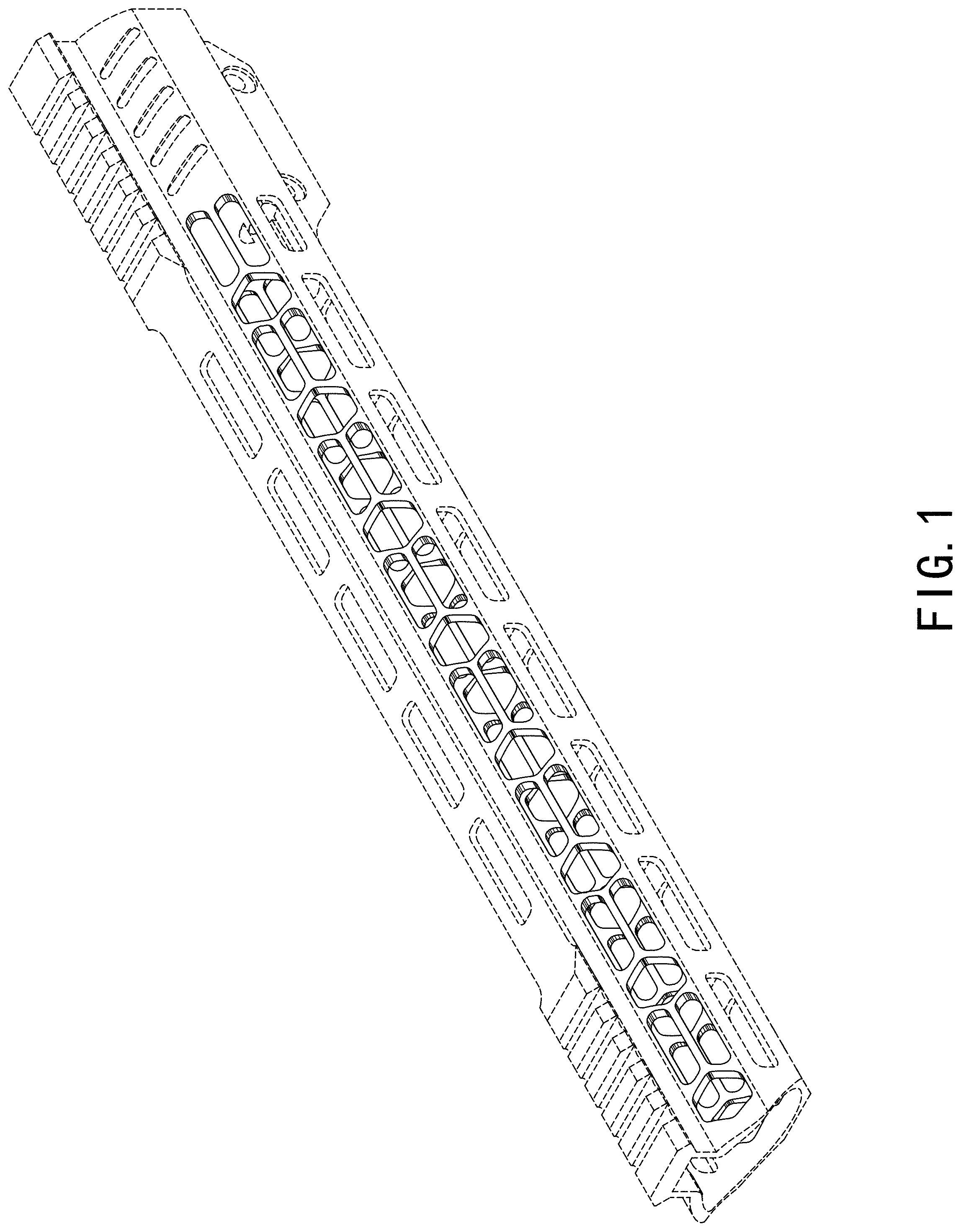 Patent USD1000574 Figure 1 – Firearm handguard