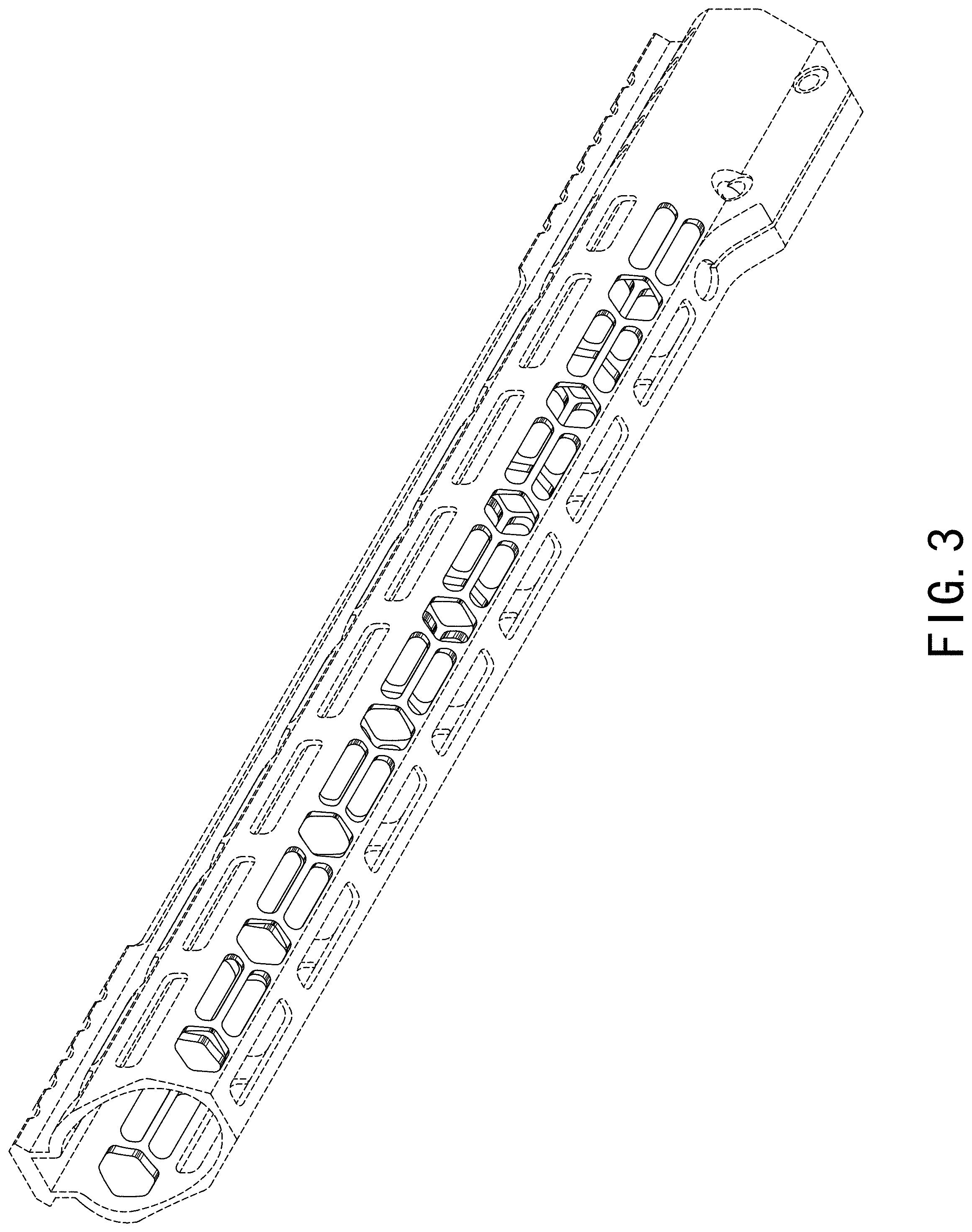 Patent USD1000574 Figure 3 – Firearm handguard