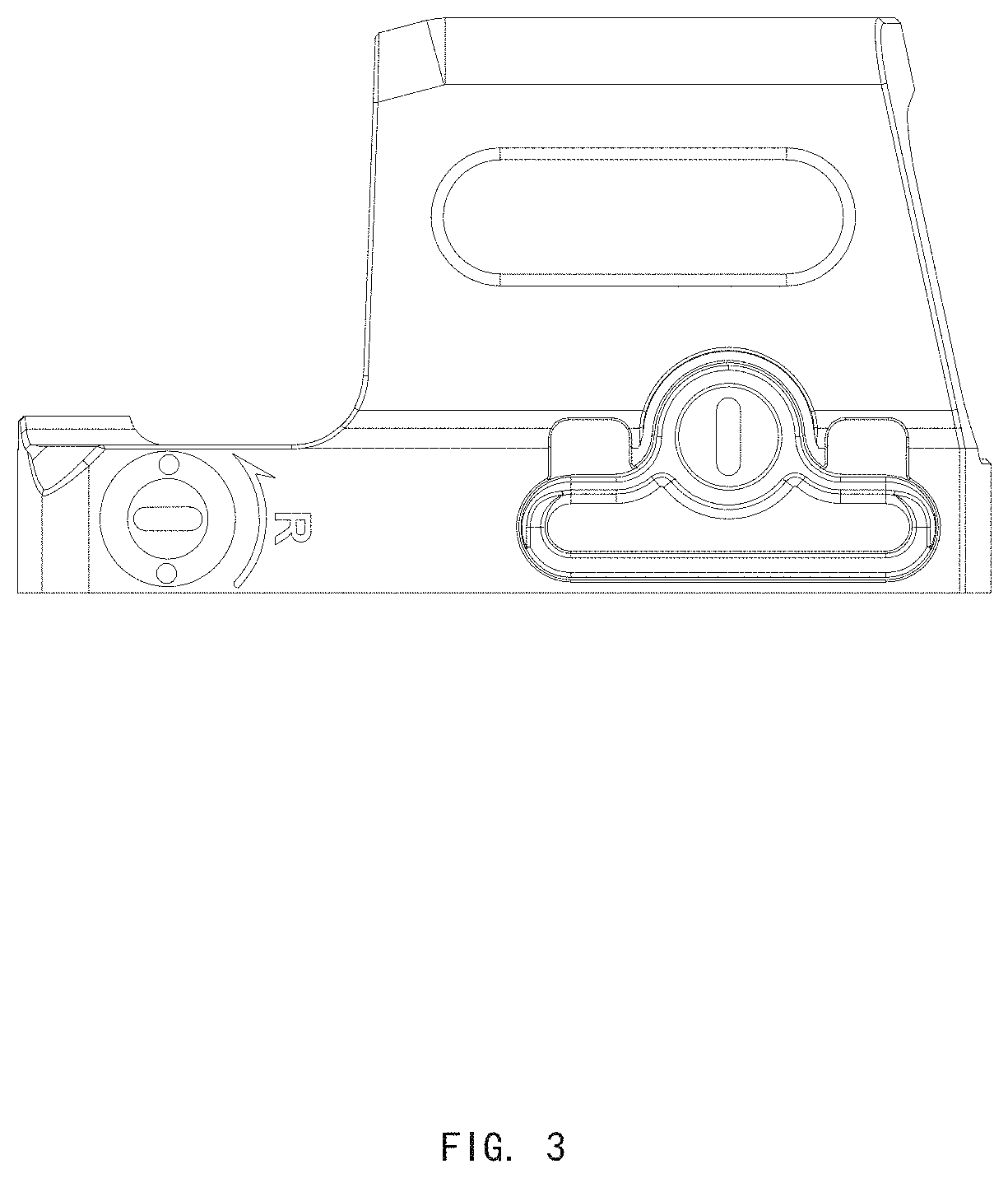 Patent USD1000576 Figure 3 – Closed type sight