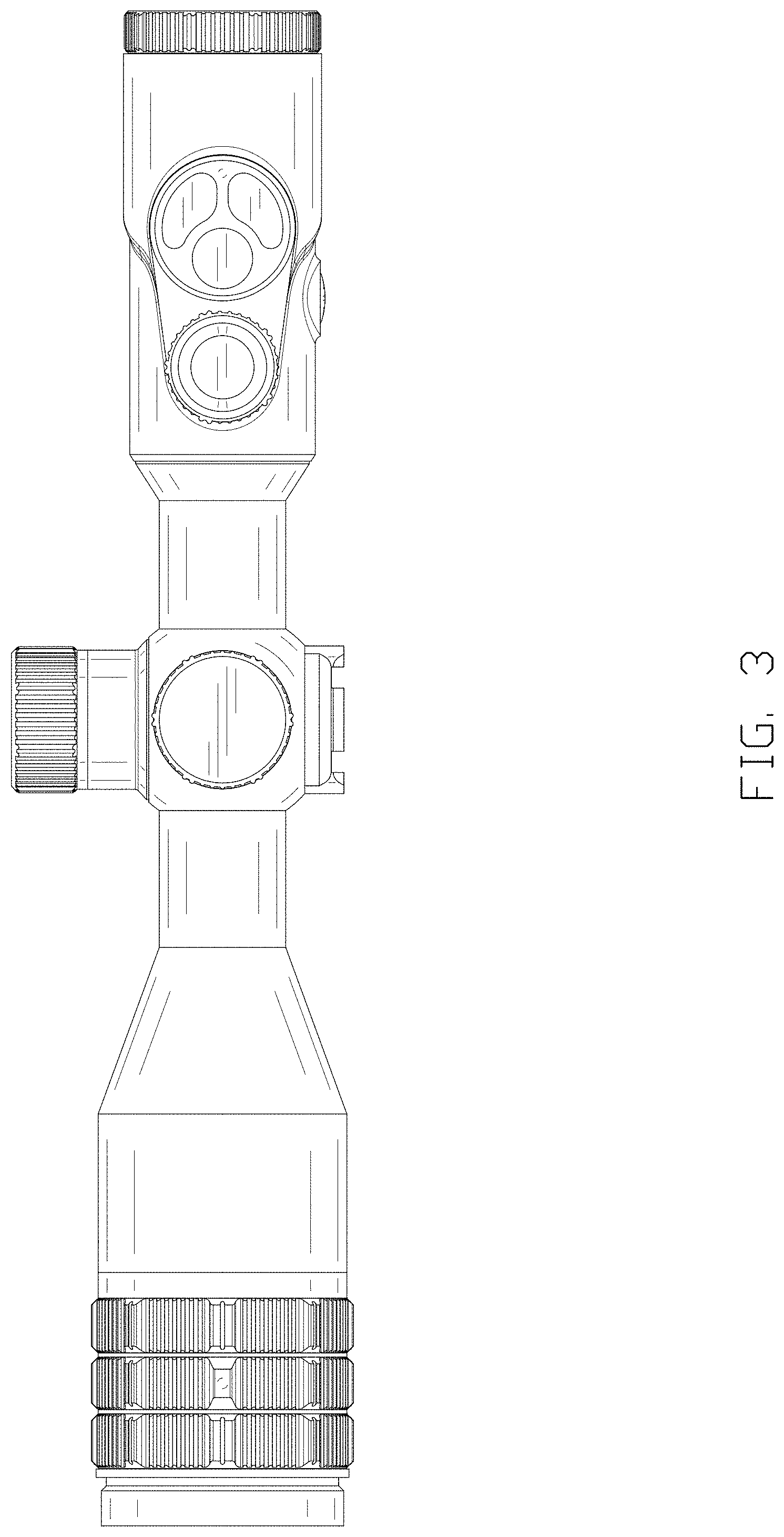 Patent USD1000577 Figure 3 – Optical sight for day and night use