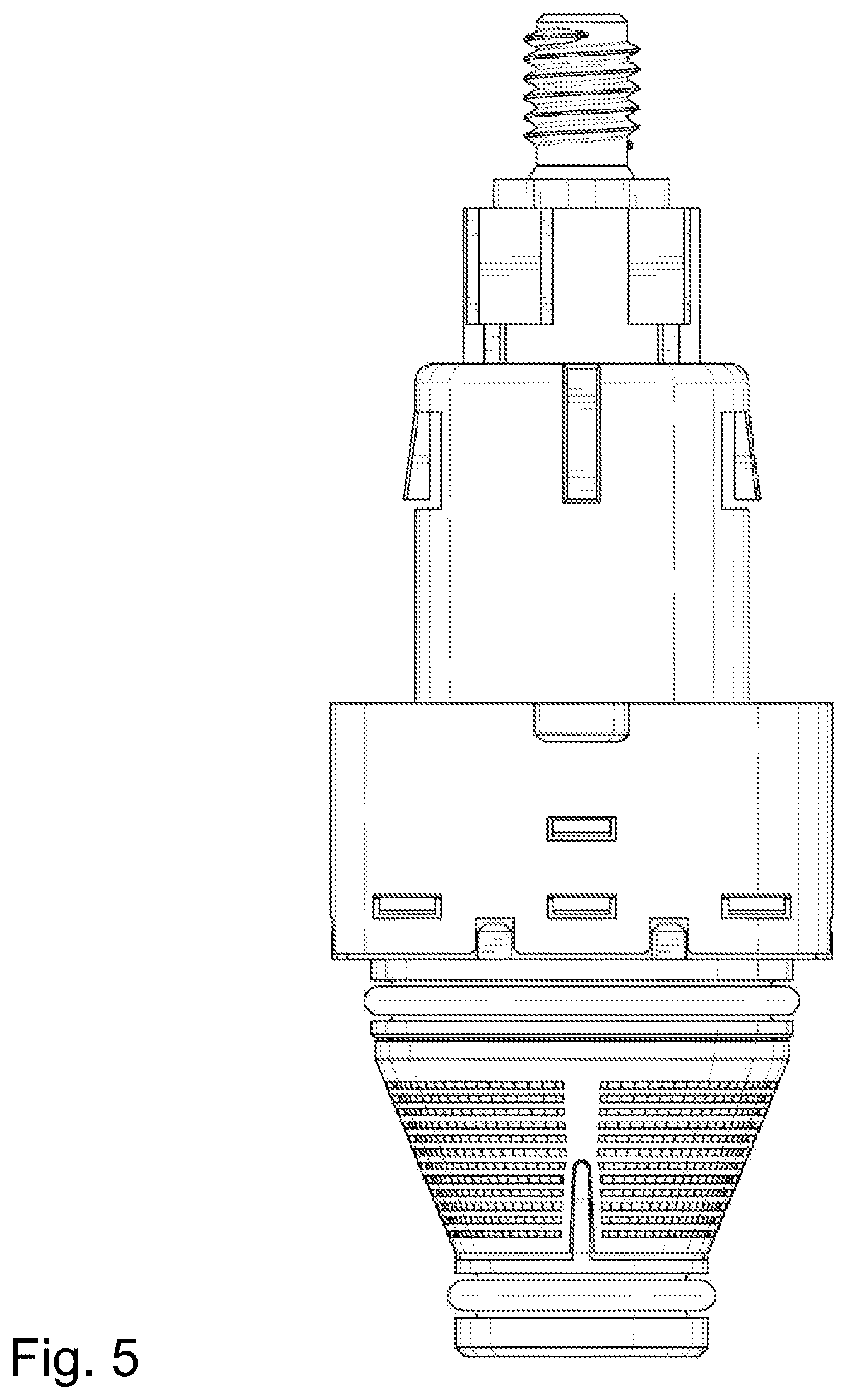 Patent USD1000586 Figure 5 – Converter for sanitary outlet valves