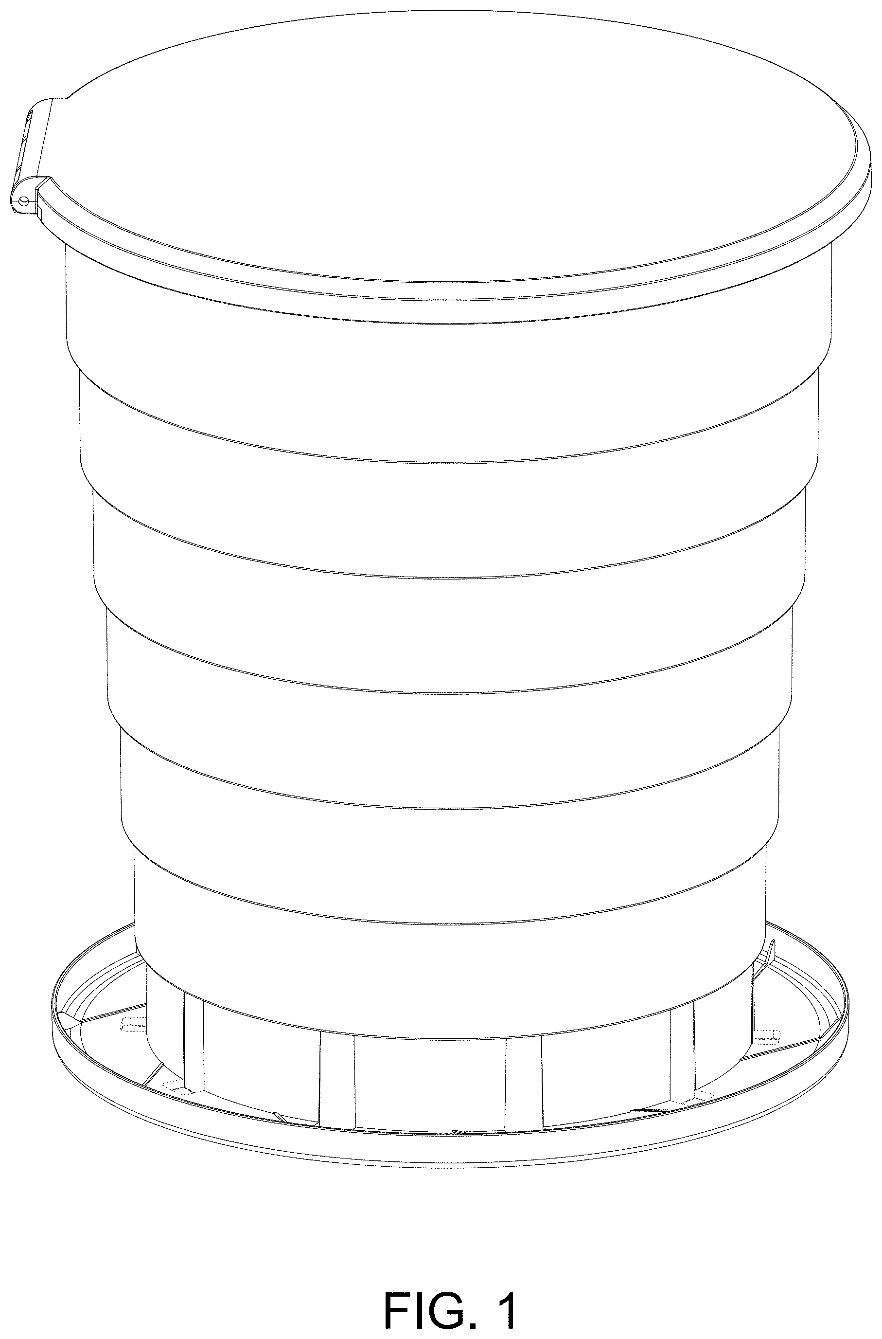 Patent USD1000596 — Portable toilet — Figure 1