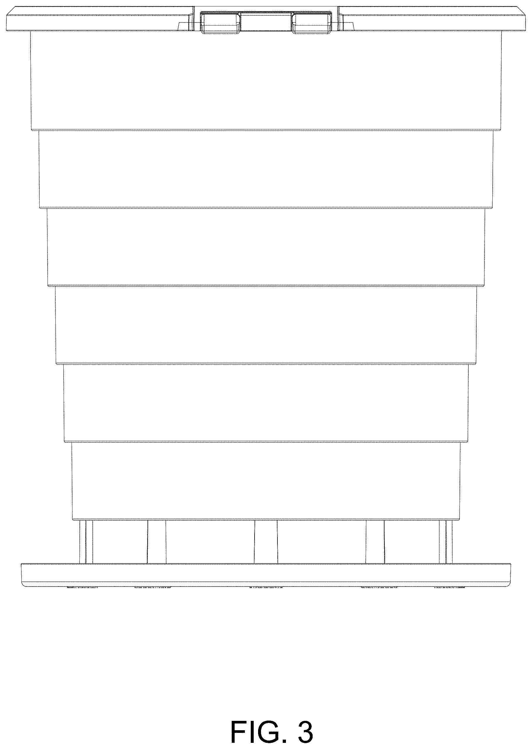 Patent USD1000596 Figure 3 – Portable toilet