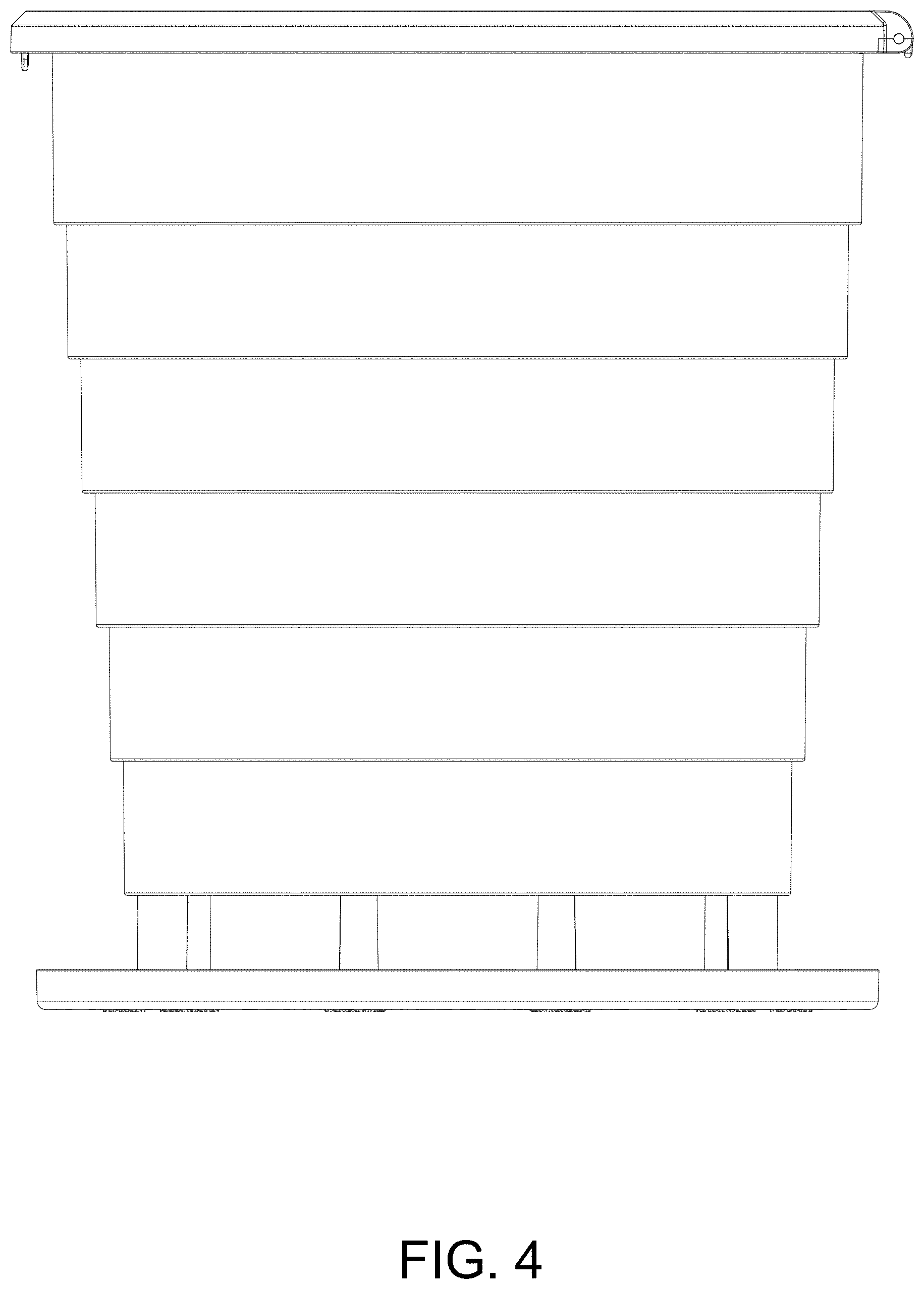 Patent USD1000596 Figure 4 – Portable toilet