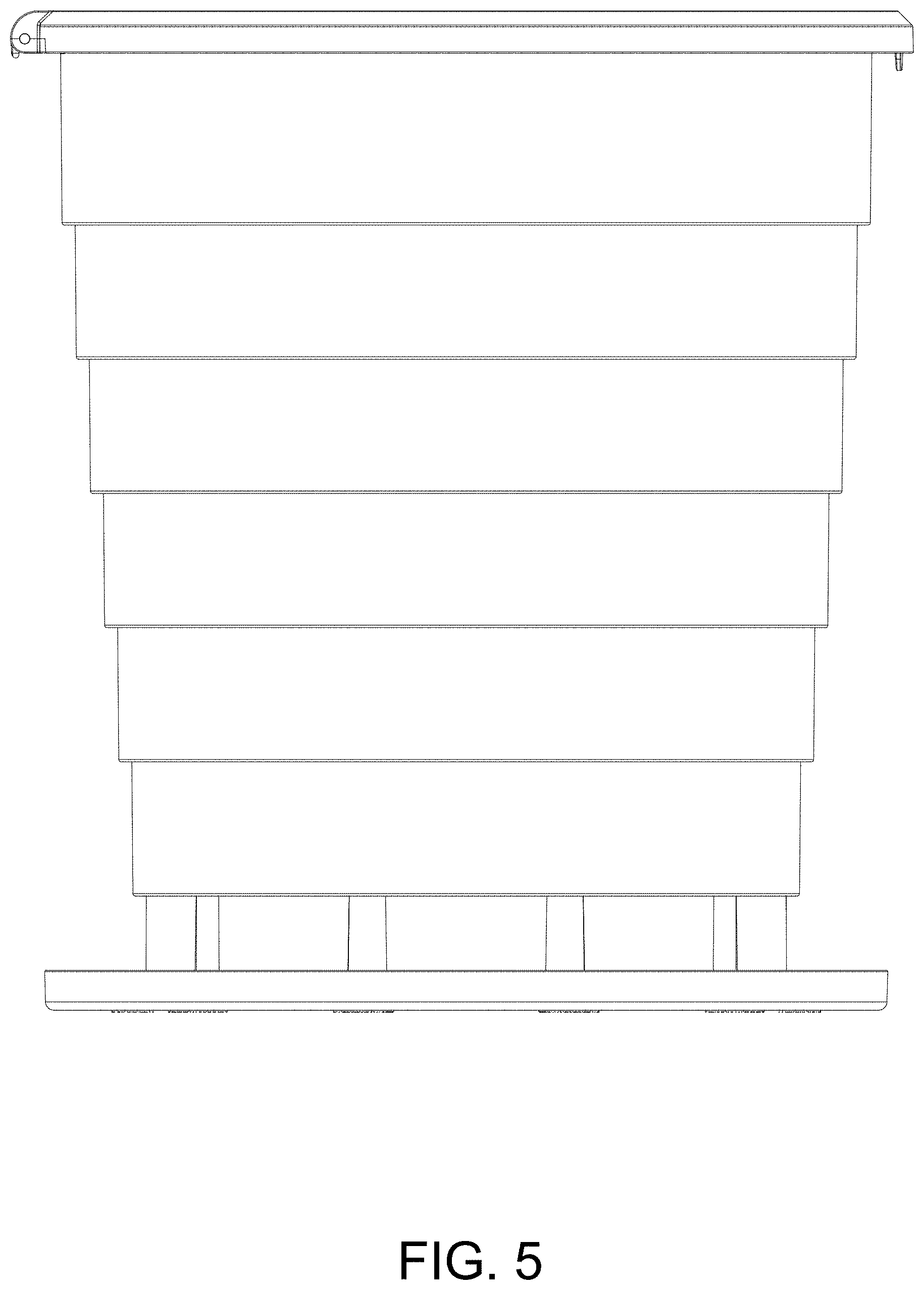 Patent USD1000596 Figure 5 – Portable toilet