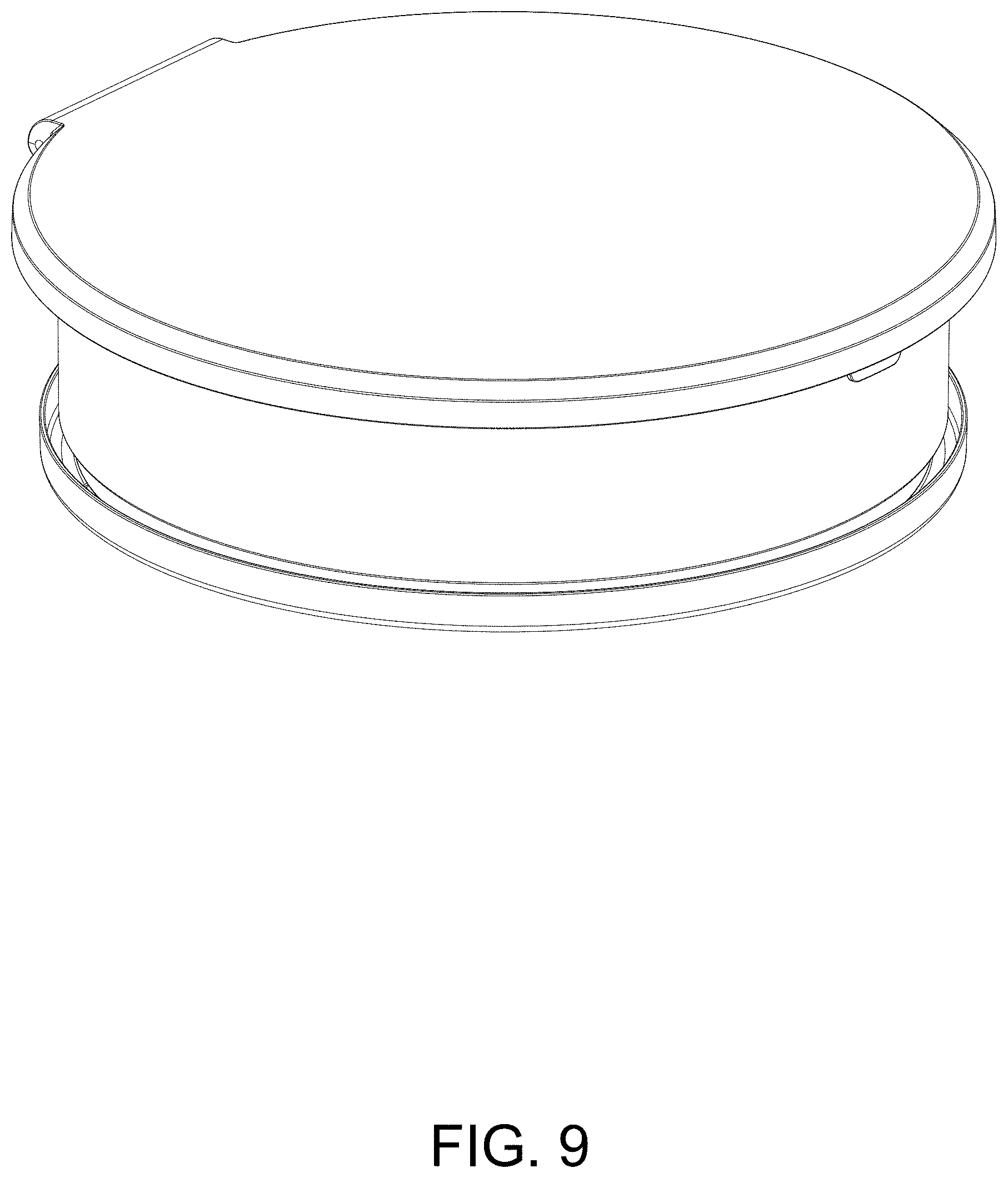Patent USD1000596 Figure 9 – Portable toilet