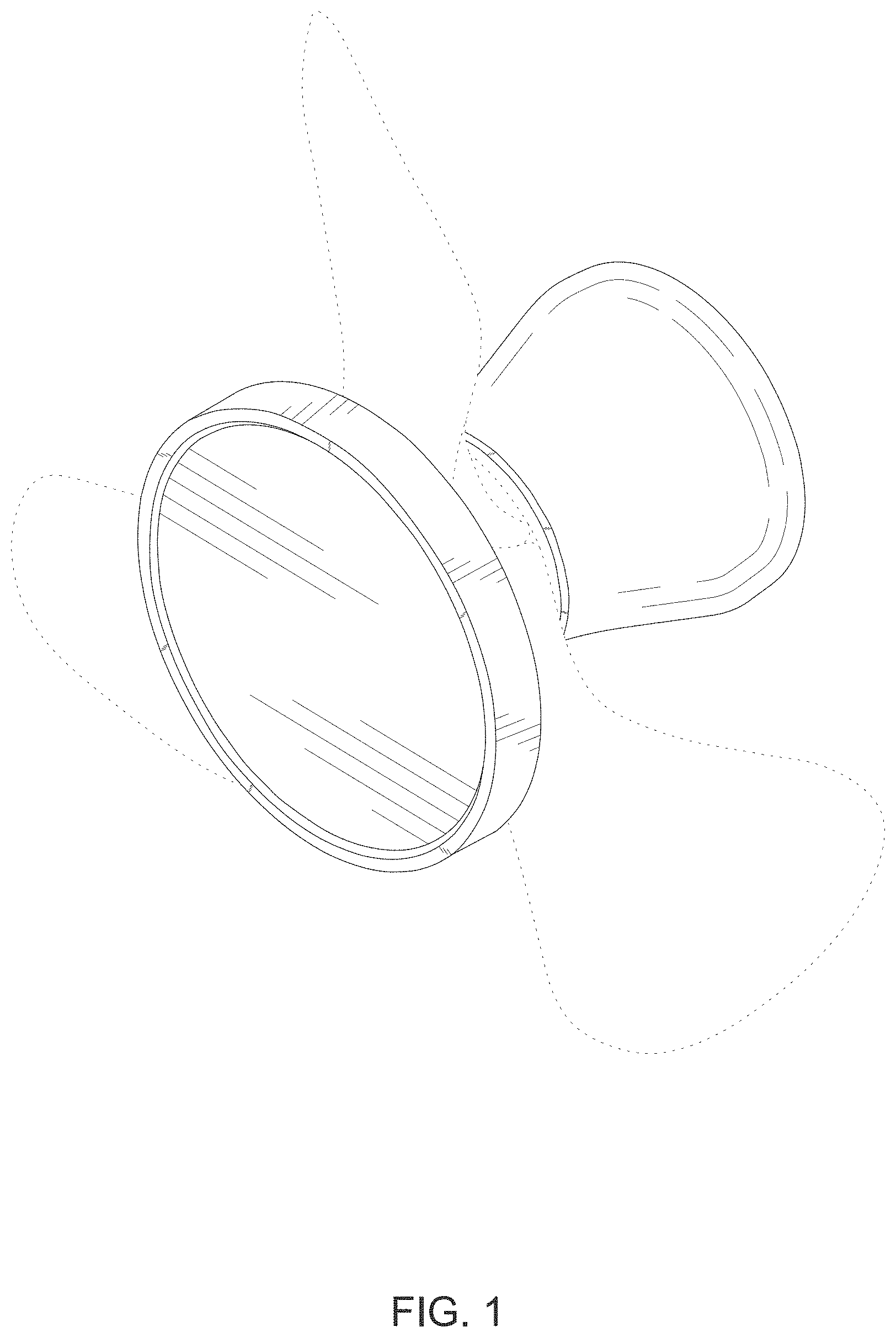 Patent USD1000601 Figure 1 – Ceiling fan with light