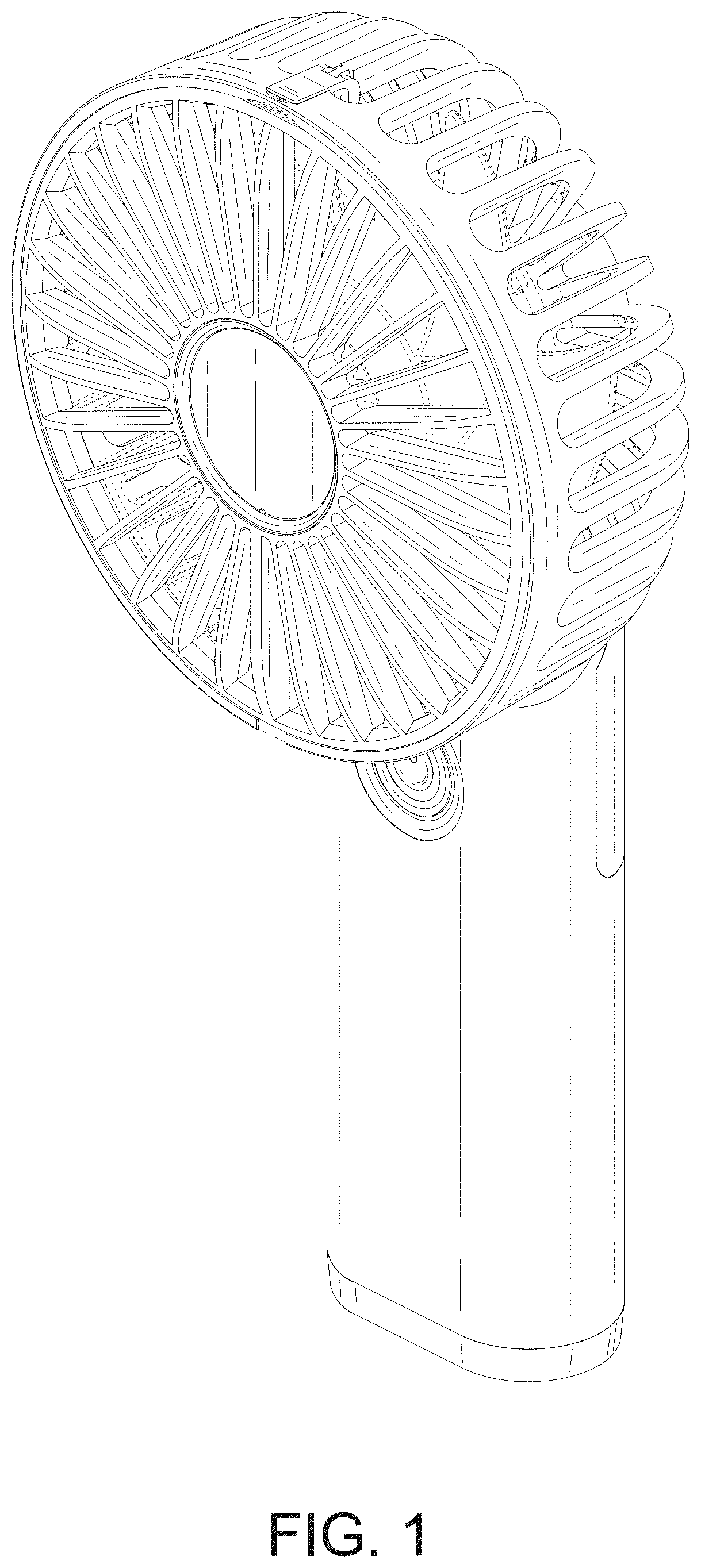 Patent USD1000602 Figure 1 – Handheld fan