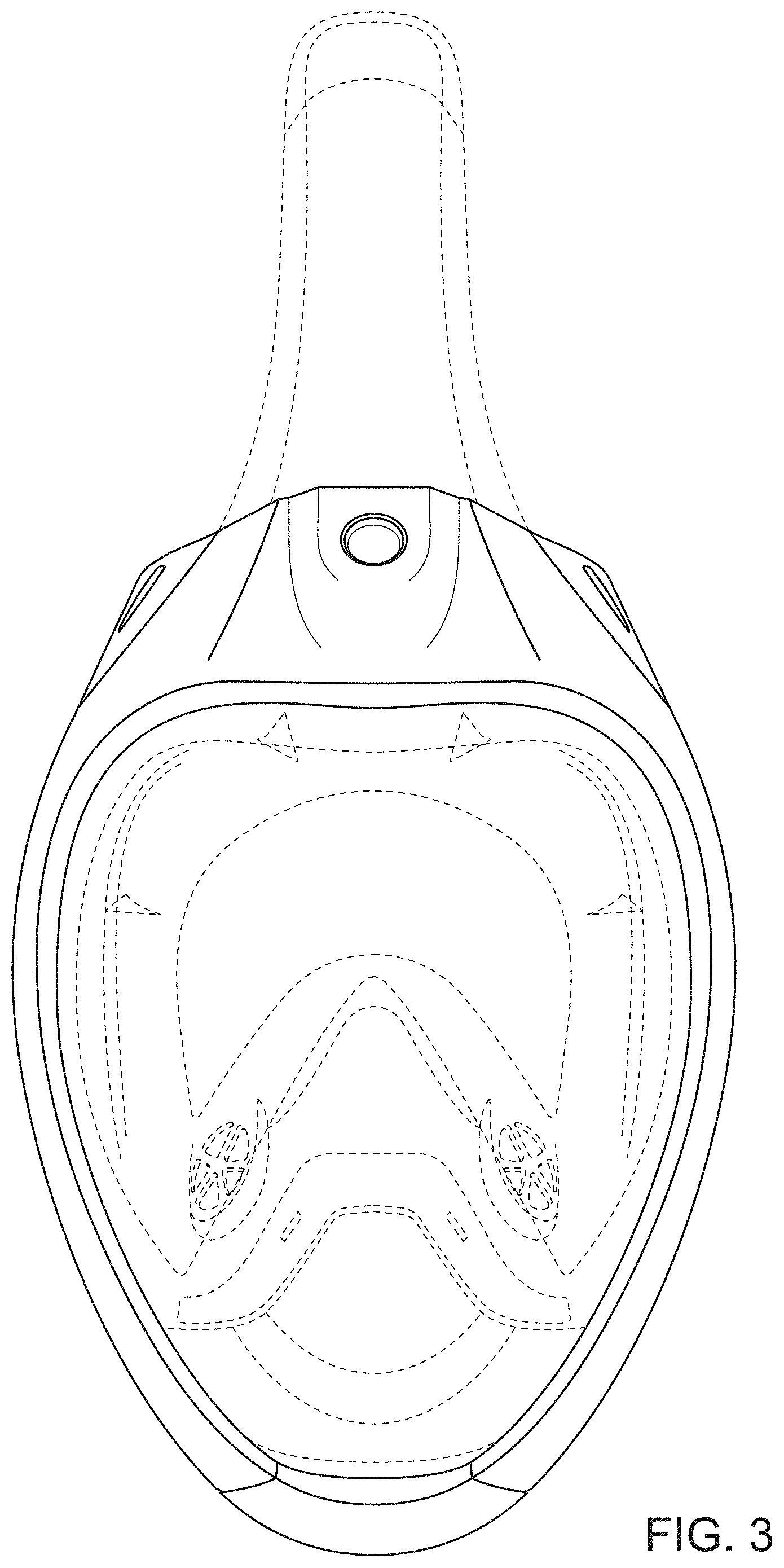 Patent USD1000604 Figure 3 – Snorkel mask