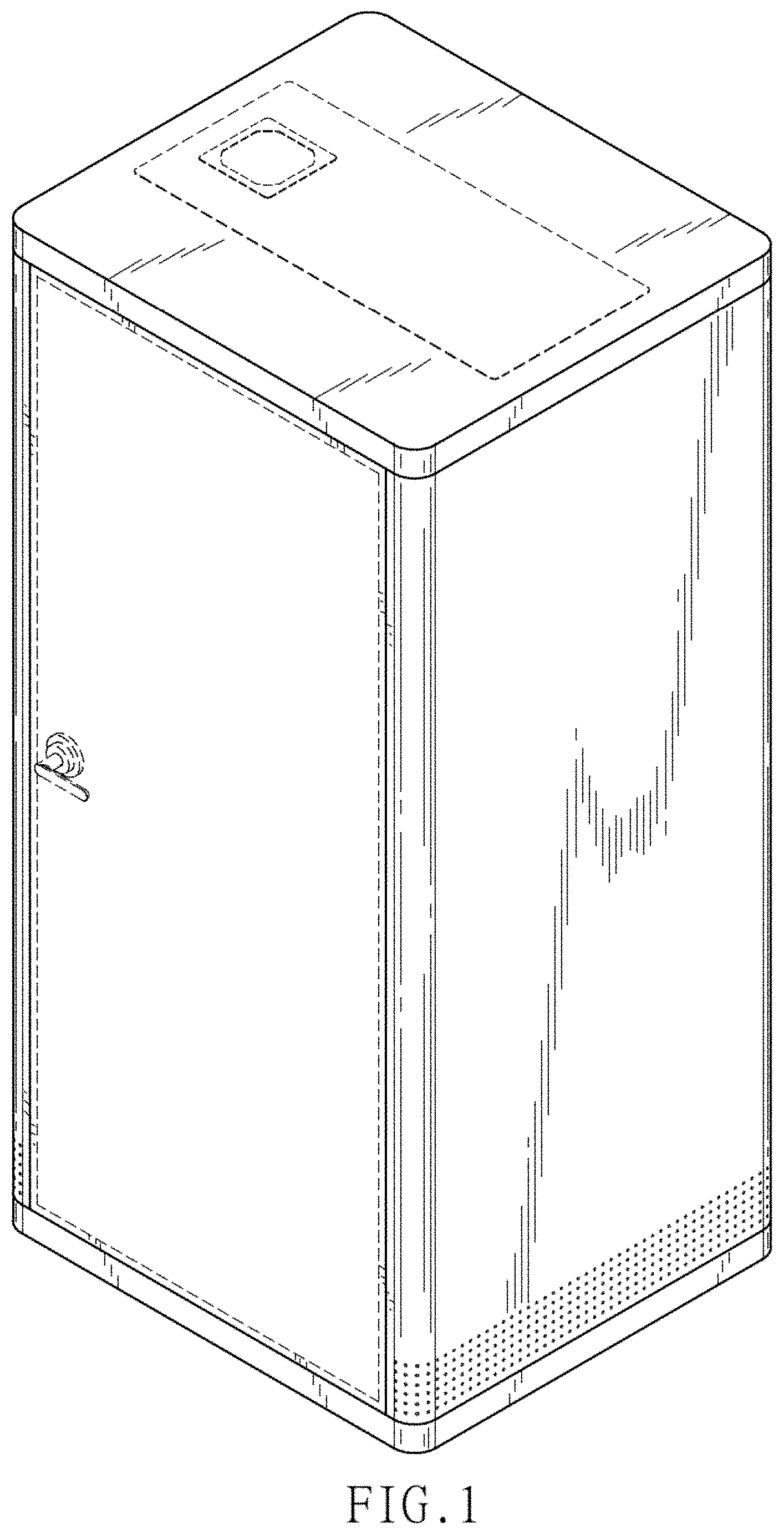 Patent USD1000636 Figure 1 – Phone booth