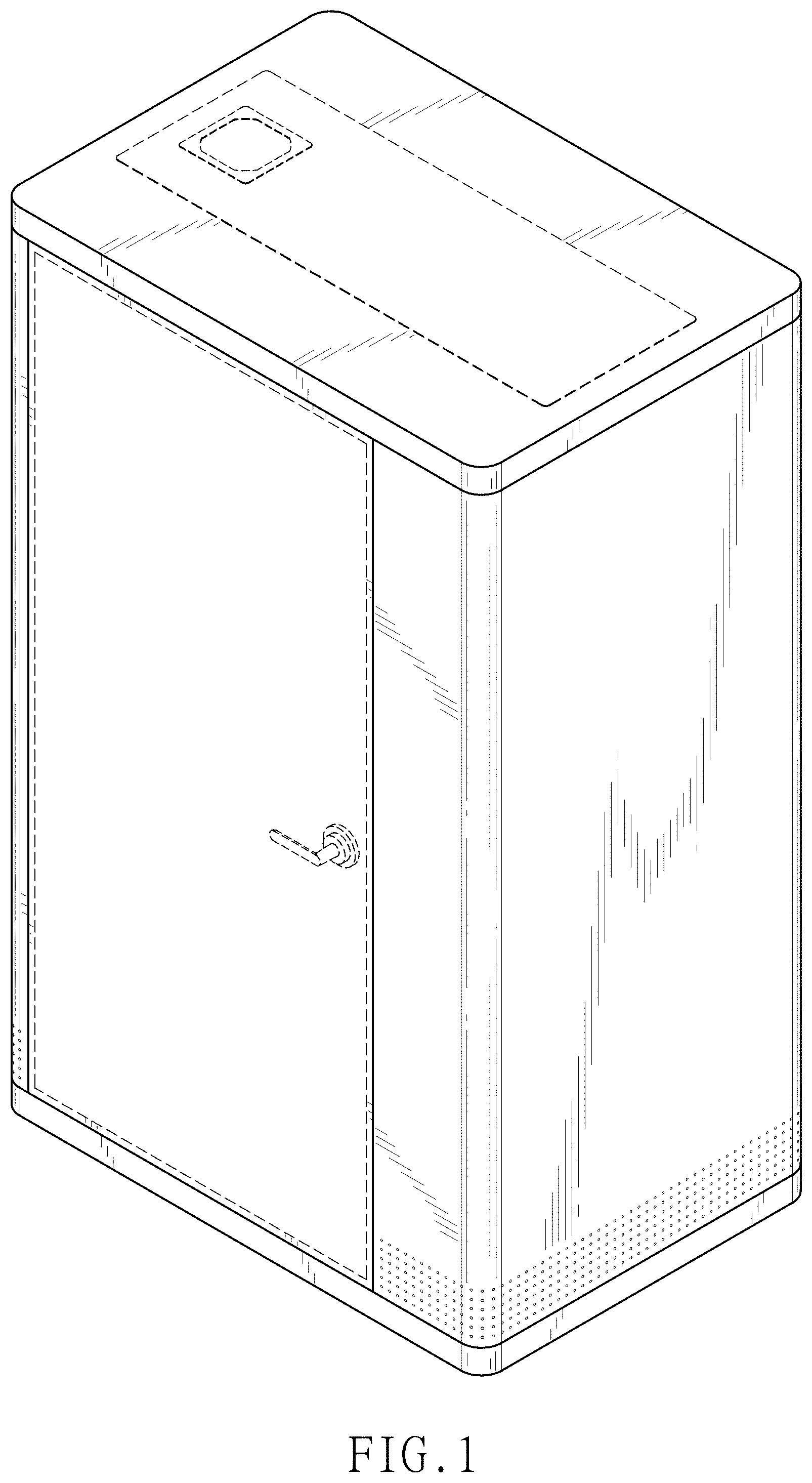 Patent USD1000637 Figure 1 – Phone booth