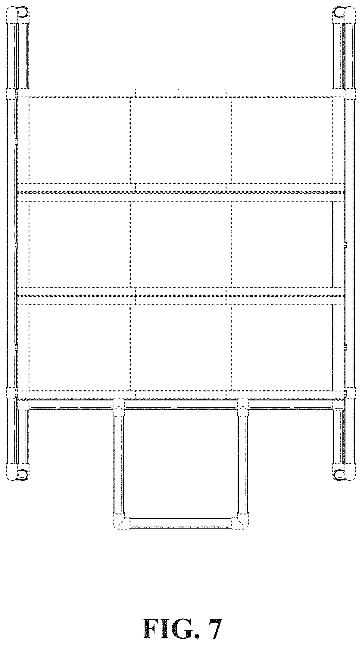 Patent USD1000639 Figure 5 – Ladder support