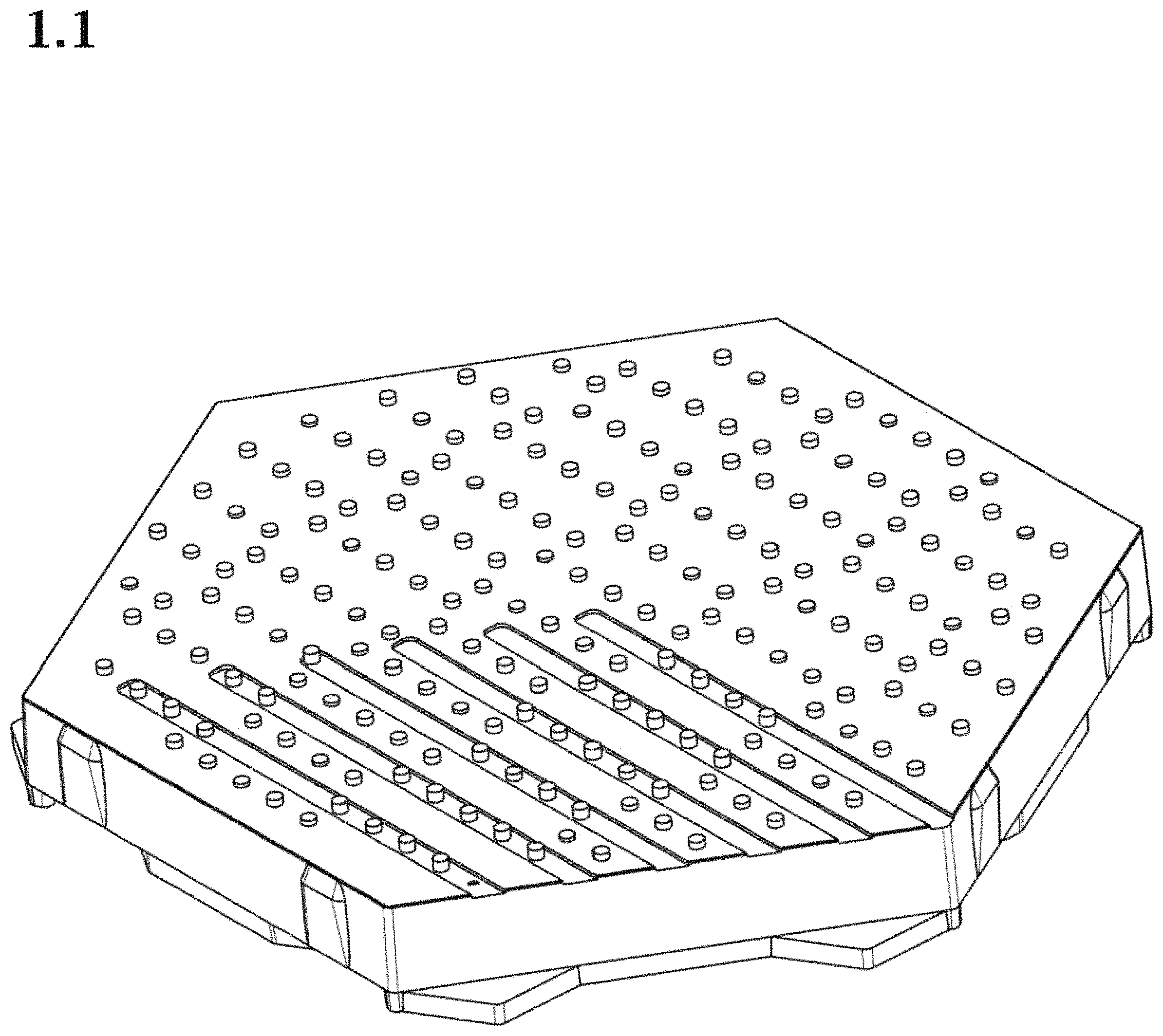 Patent USD1000641 Figure 1 – Road surface covering slab