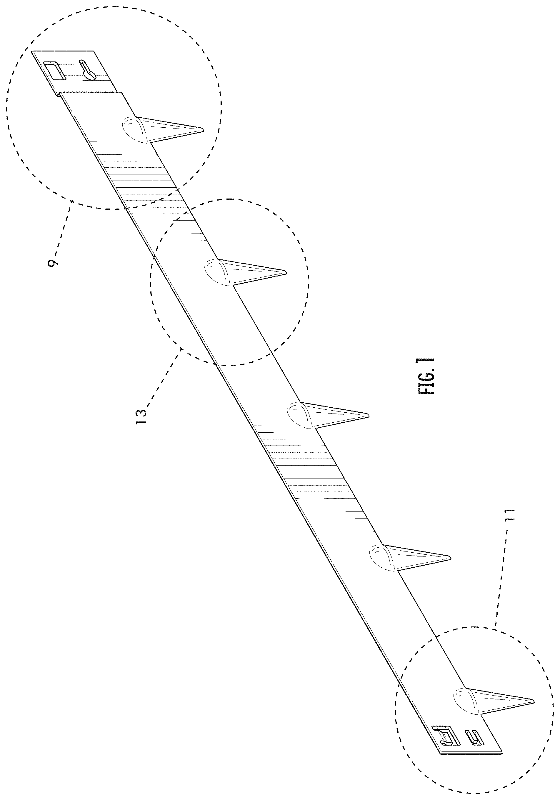 Patent USD1000644 Figure 1 – Spiked edging