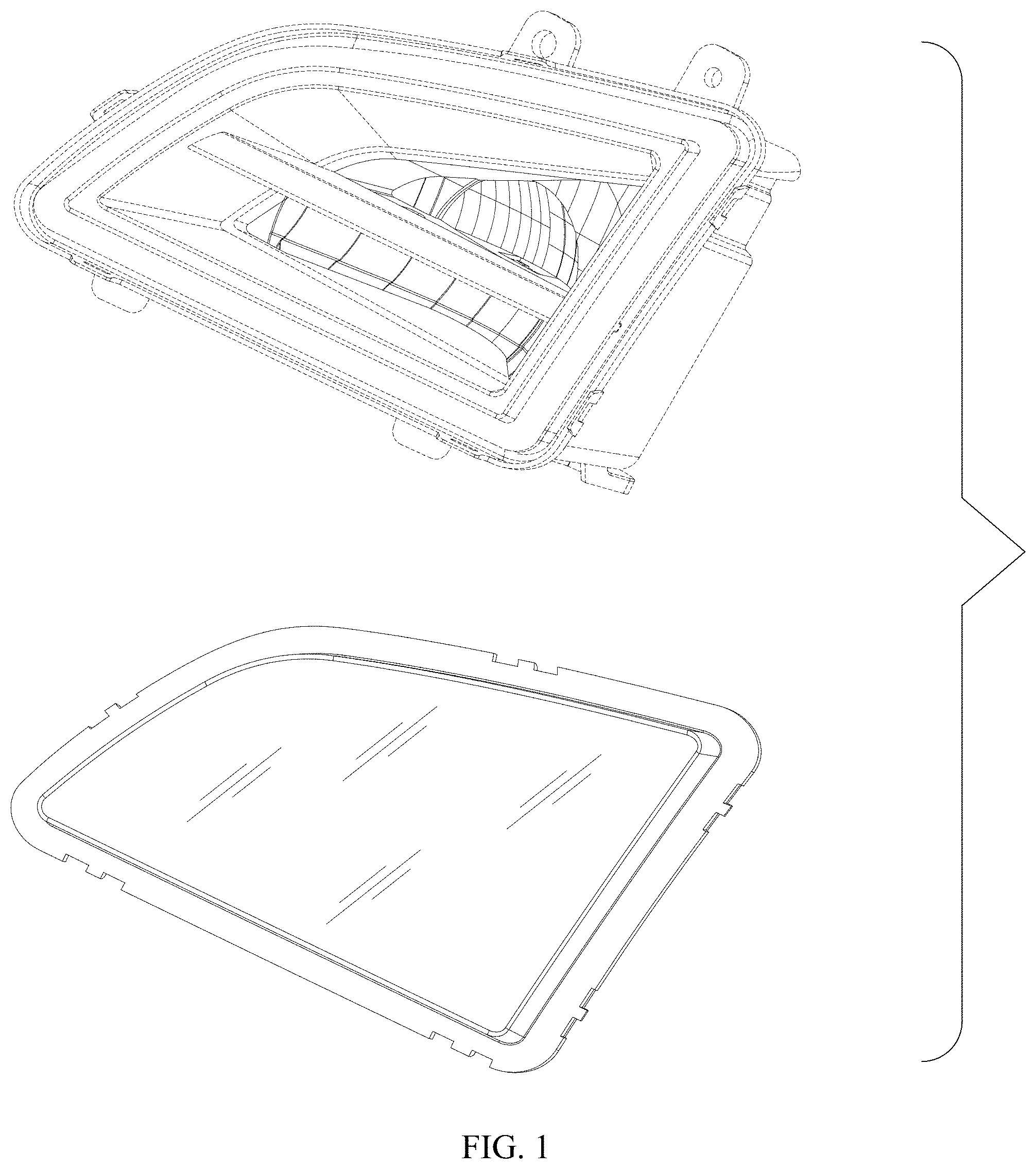 Patent USD1000650 Figure 1 – Fog light