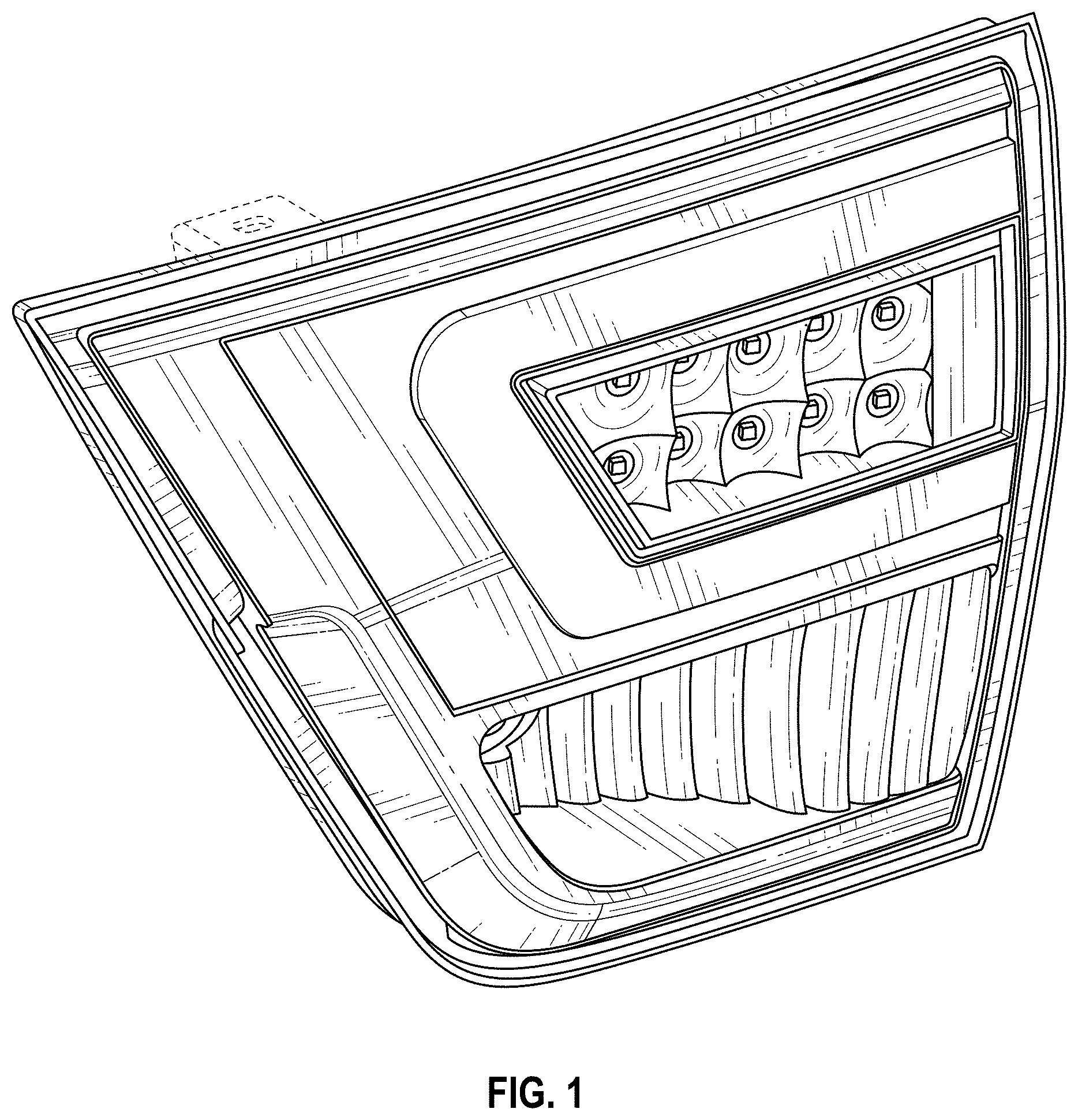 Patent USD1000654 — Automobile tail light — Figure 1