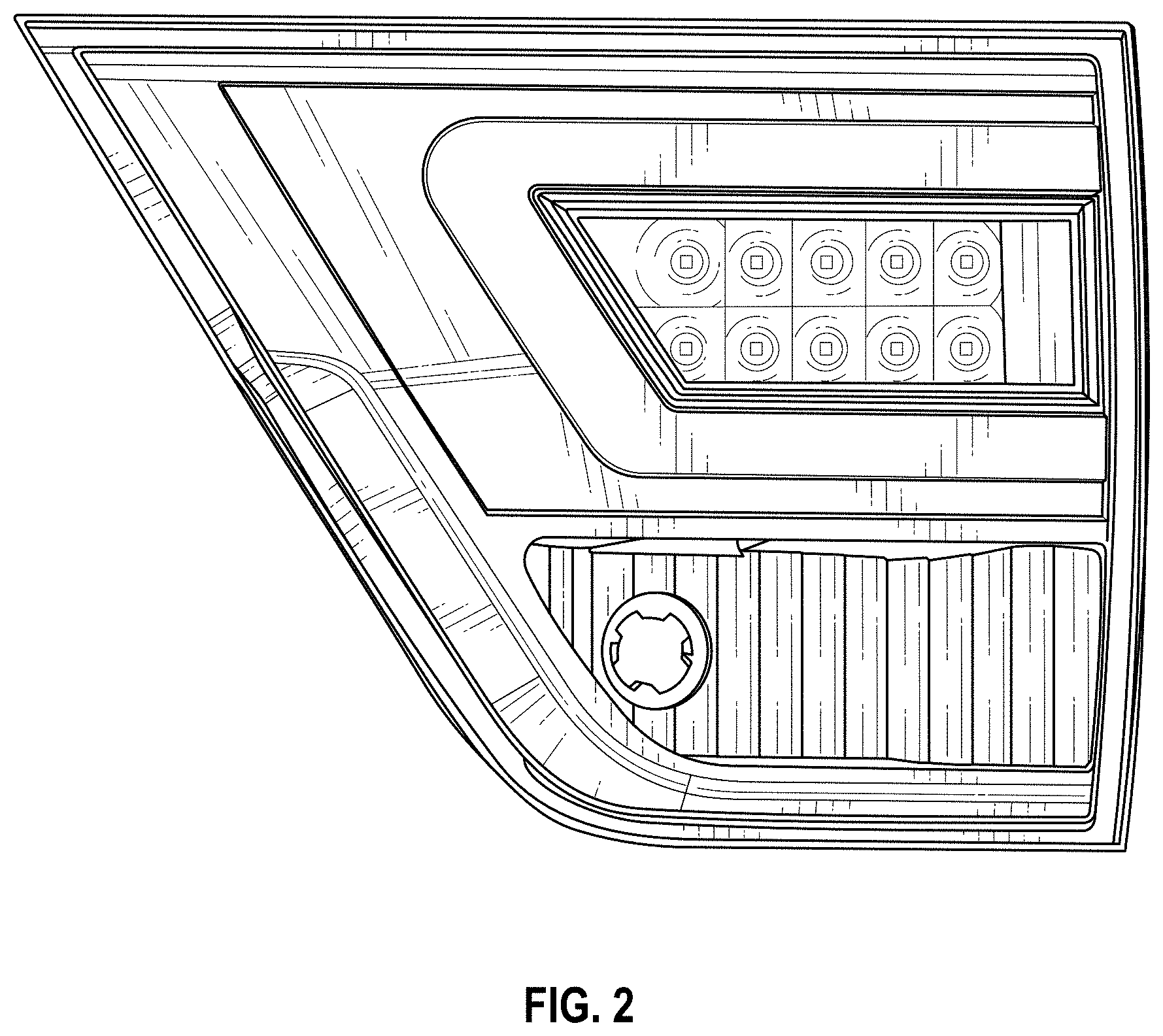 Patent USD1000654 Figure 2 – Automobile tail light