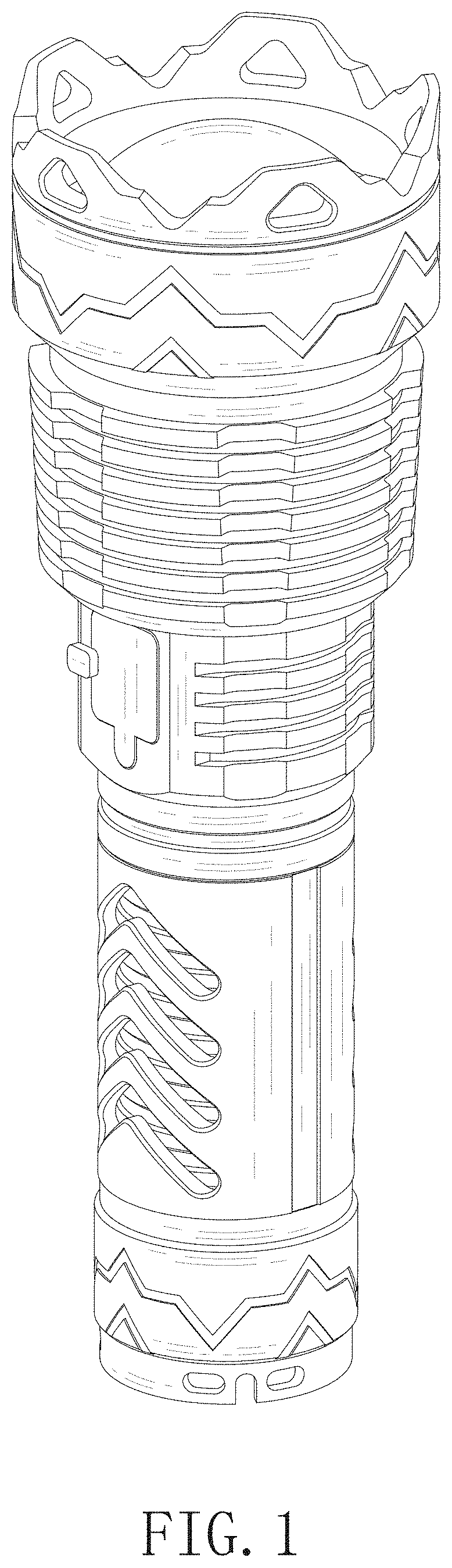Patent USD1000665 Figure 1 – Flashlight