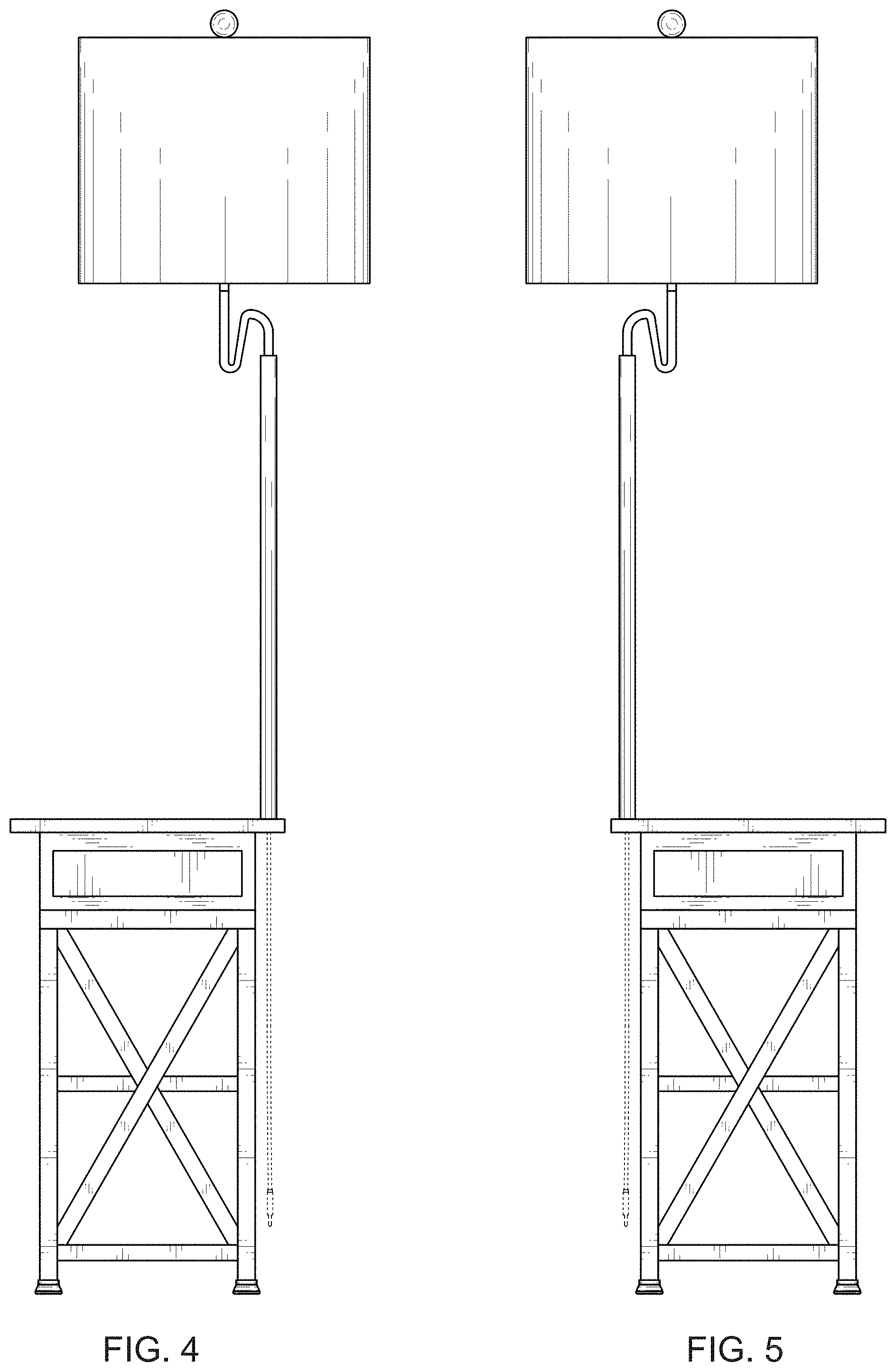 Patent USD1000666 Figure 4 – Floor lamp with end table