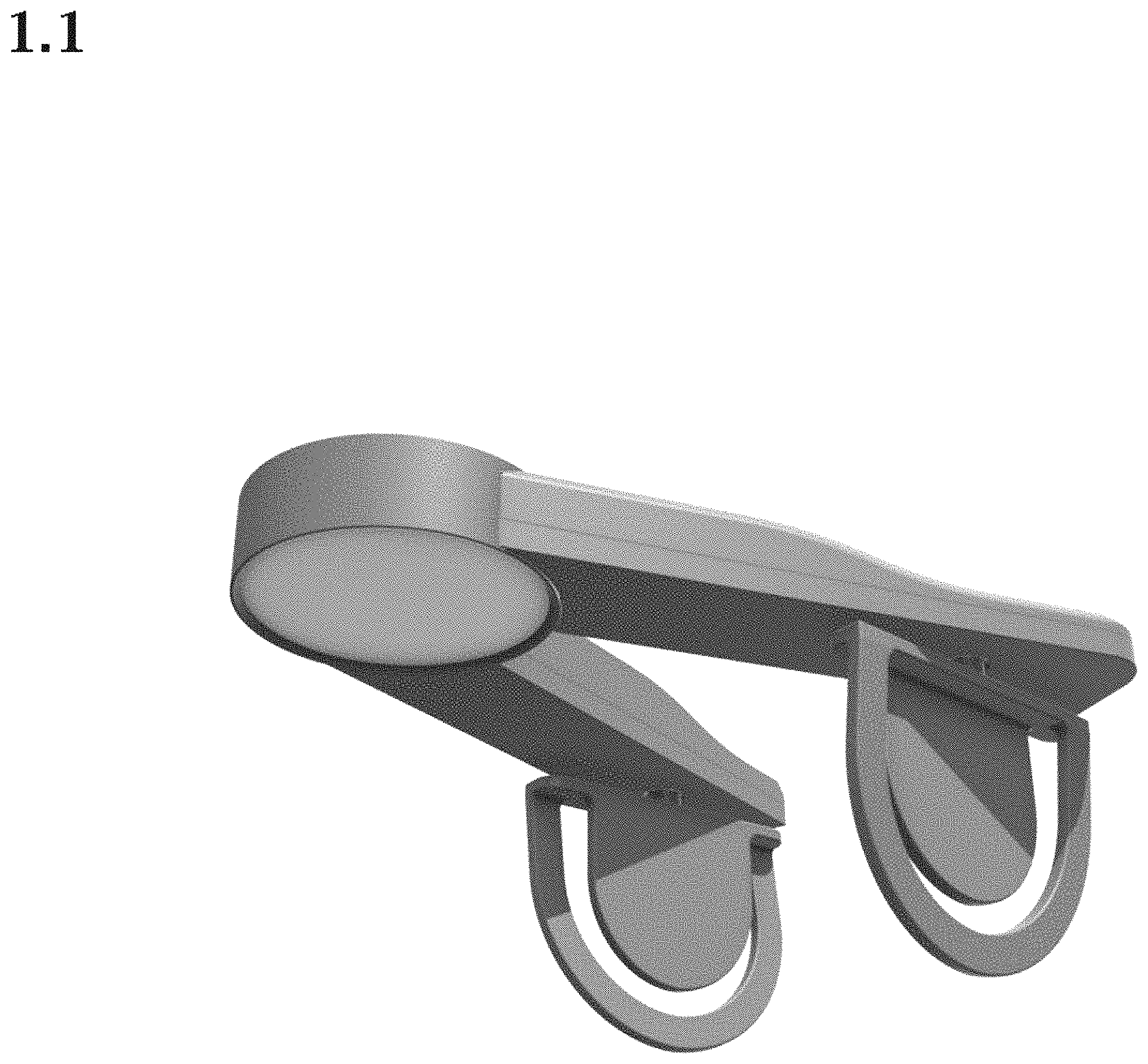 Patent USD1000668 Figure 1 – Battery-operated reading lamp