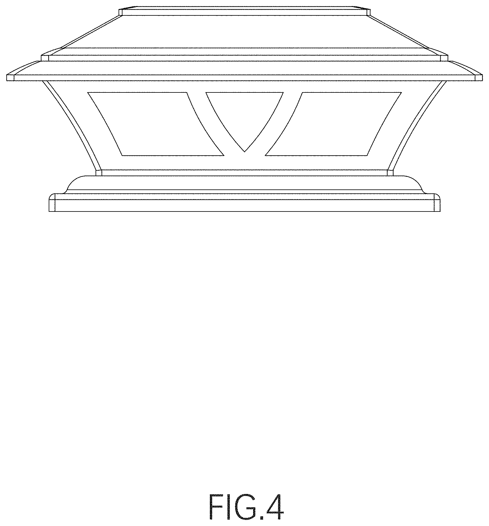 Patent USD1000671 Figure 4 – Post cap light