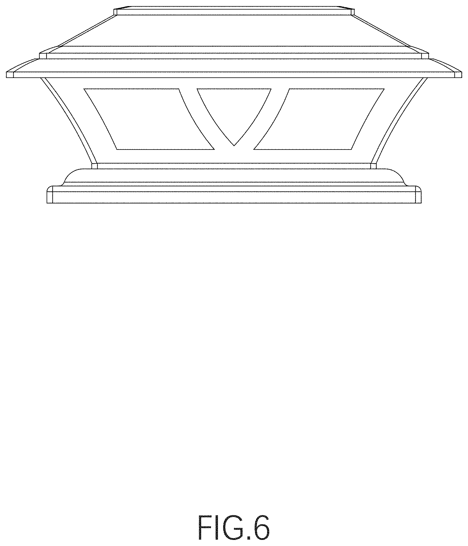 Patent USD1000671 Figure 6 – Post cap light