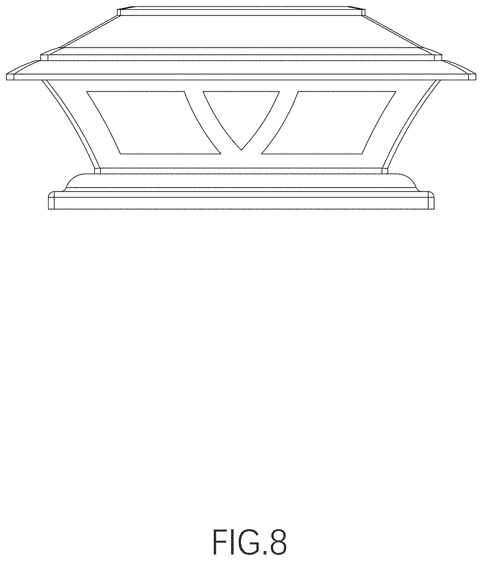 Patent USD1000671 Figure 8 – Post cap light