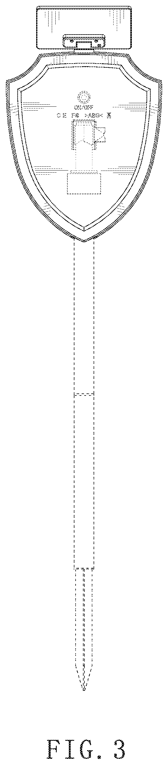 Patent USD1000673 Figure 3 – Sign with solar light