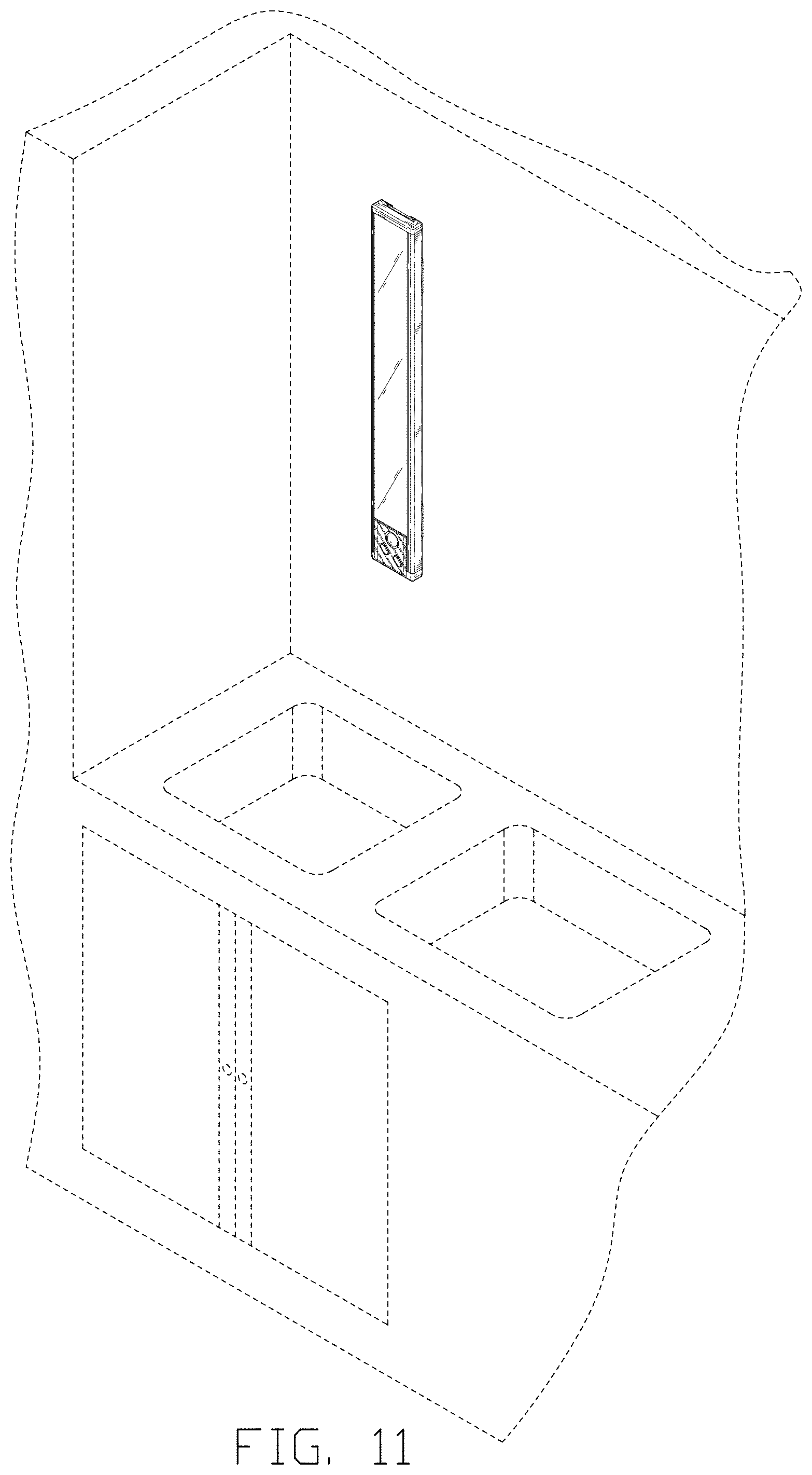 Patent USD1000677 Figure 11 – Cabinet light